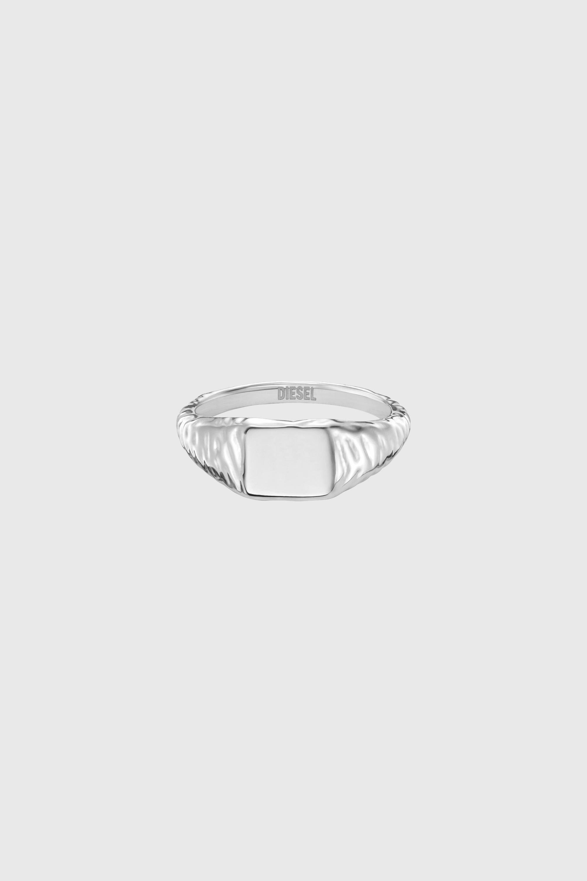 Diesel - DX1731040, Unisex's Stainless Steel Signet Ring in Silver - 2