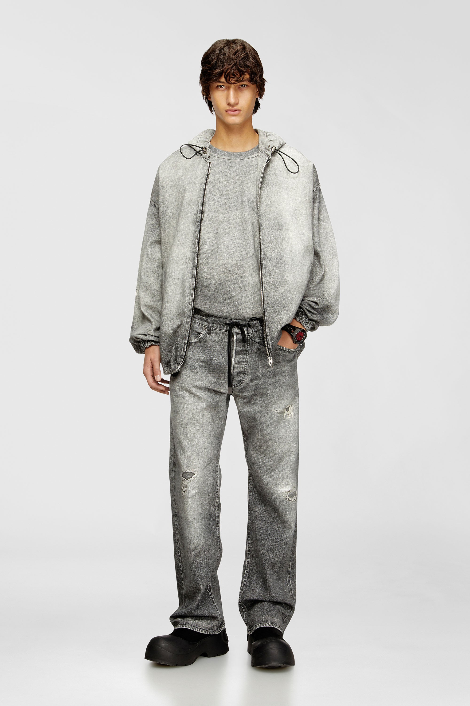 Diesel - Relaxed 2080 D-Reel Joggjeans&reg; 068US Hombre, Gris - 2