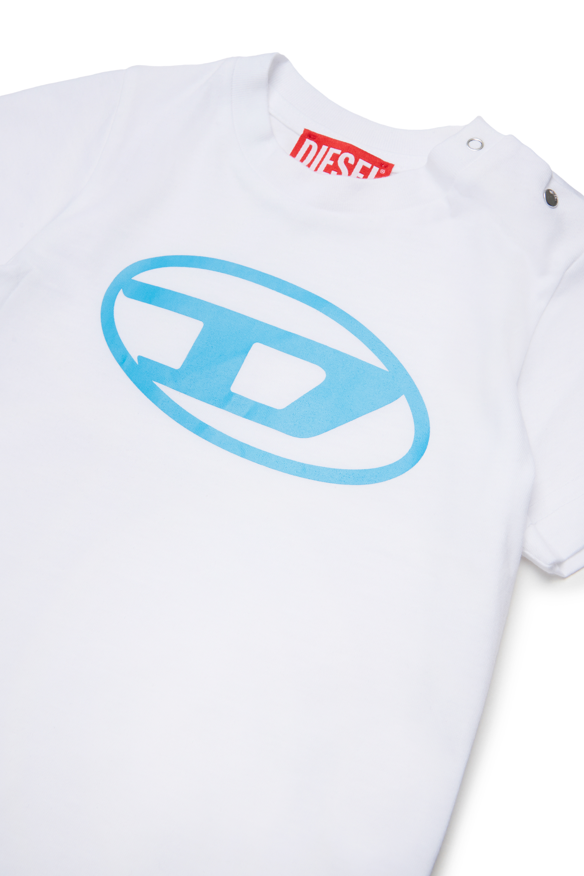 Diesel - TIELB, Camiseta de algod&oacute;n con Logo Oval D Hombre in Blanco - 3