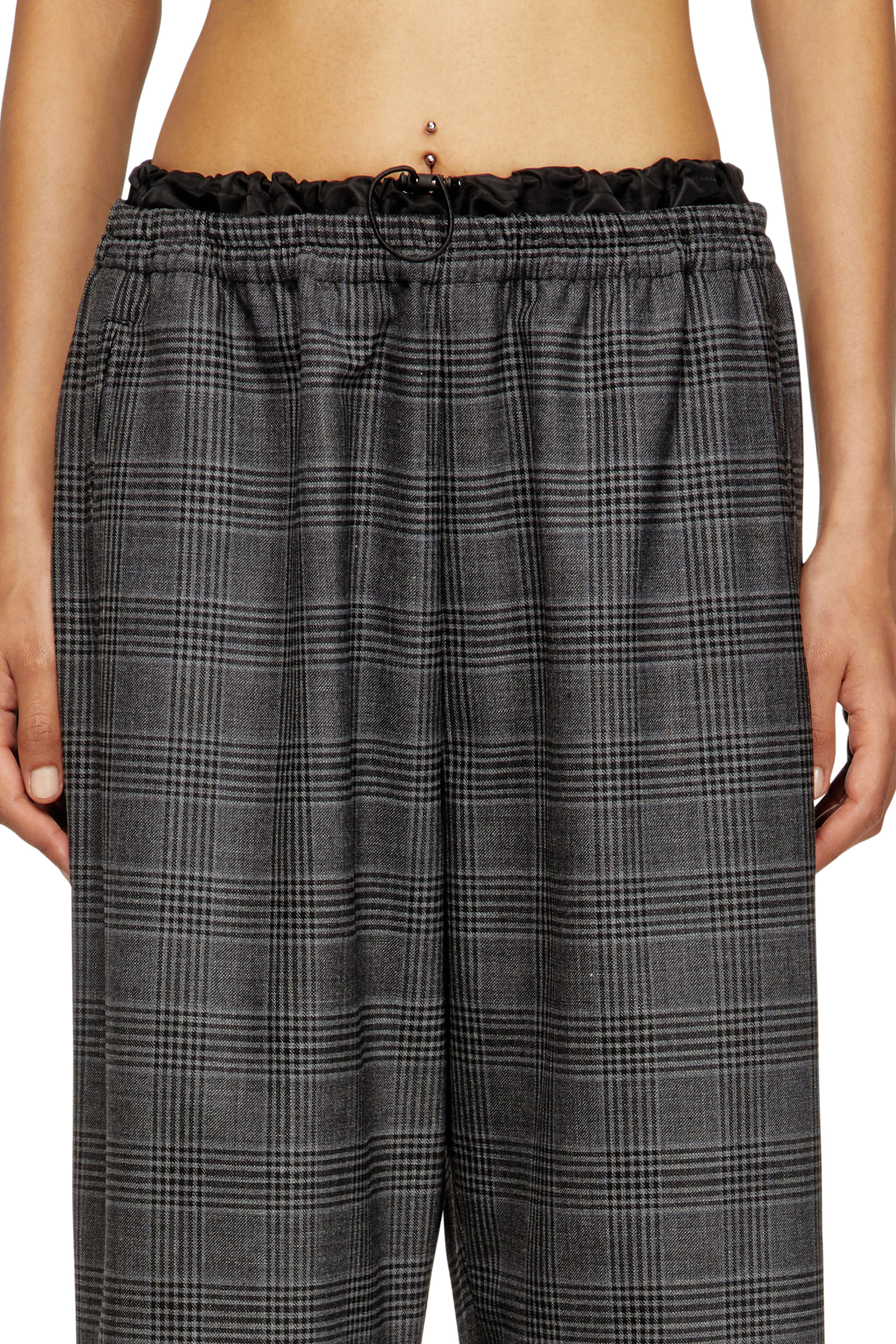 Diesel - P-YRITE, Pantalones de lana con bolsillos de ojal Mujer in Negro - 5