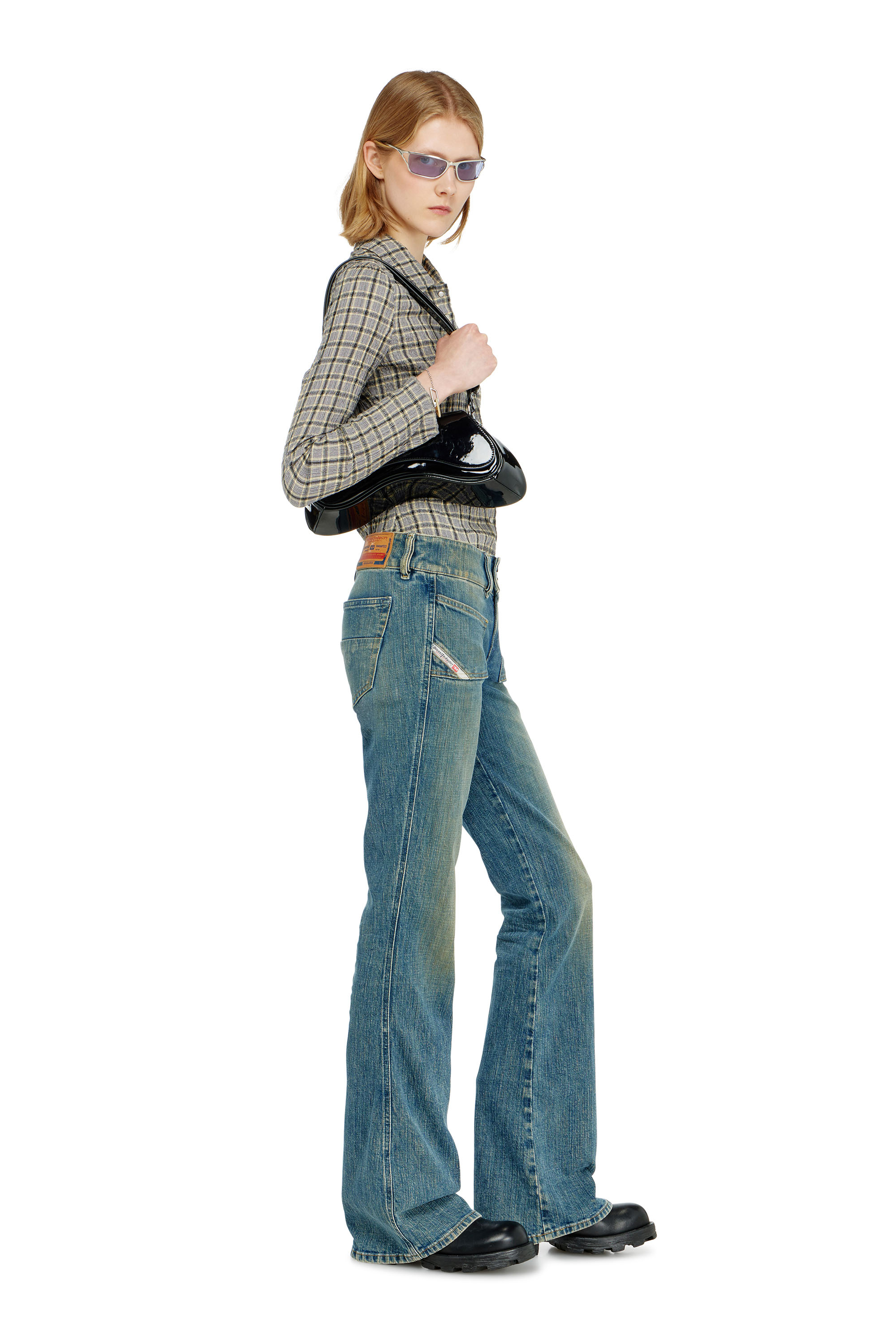 Diesel - Bootcut Jeans D-Hush 007EJ Mujer, Azul medio - 2