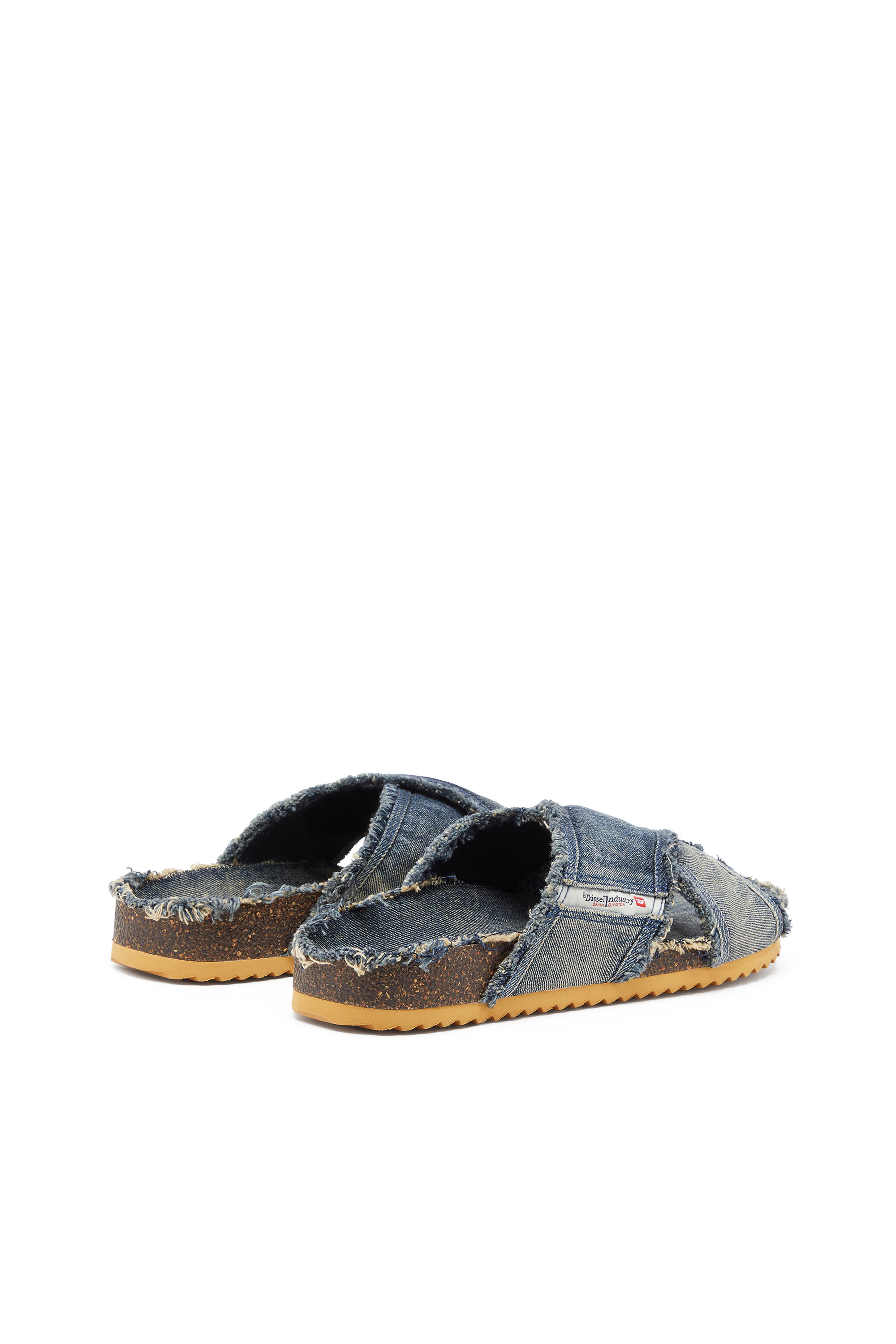 Diesel - D-WOODSTOCK CROSS, D-Woodstock-Crossover sandalias en denim deshilachado Hombre in Azul marino - 3