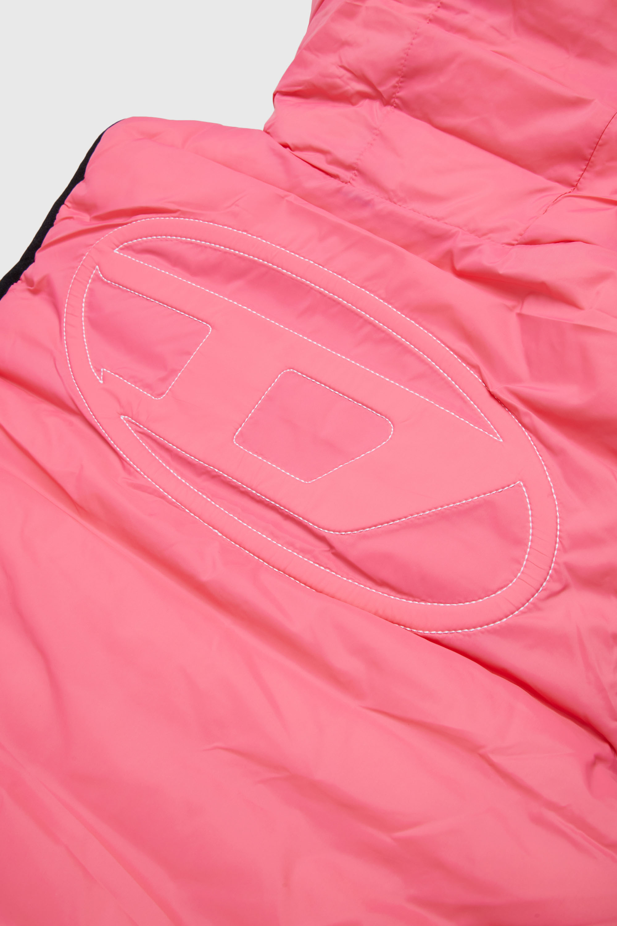 Diesel - JOSIP, Chaleco con capucha de nailon acolchado Unisex in Rosa - 4