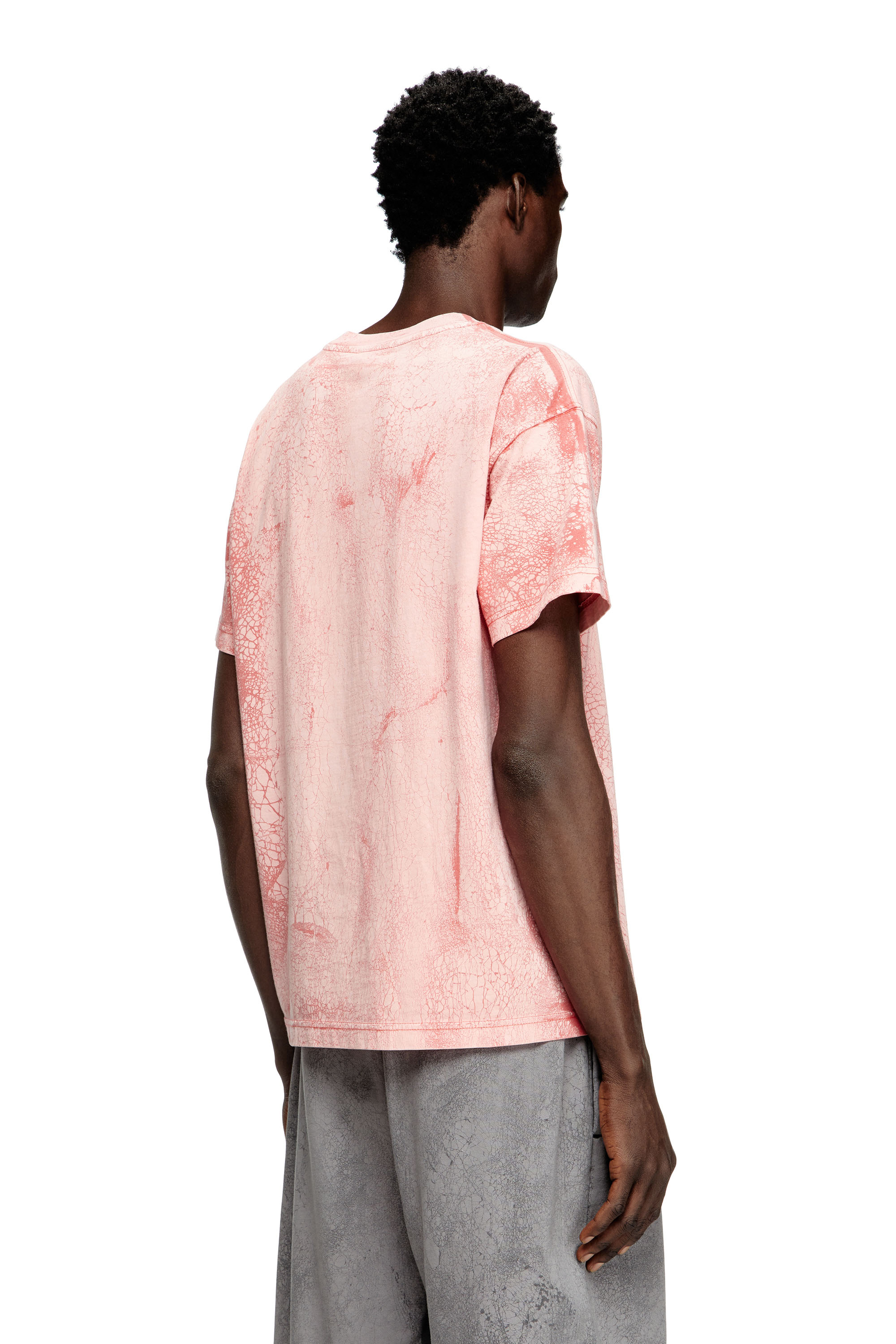 Diesel - T-NORM-T8, Camiseta de punto encerado Hombre in Rosa - 4