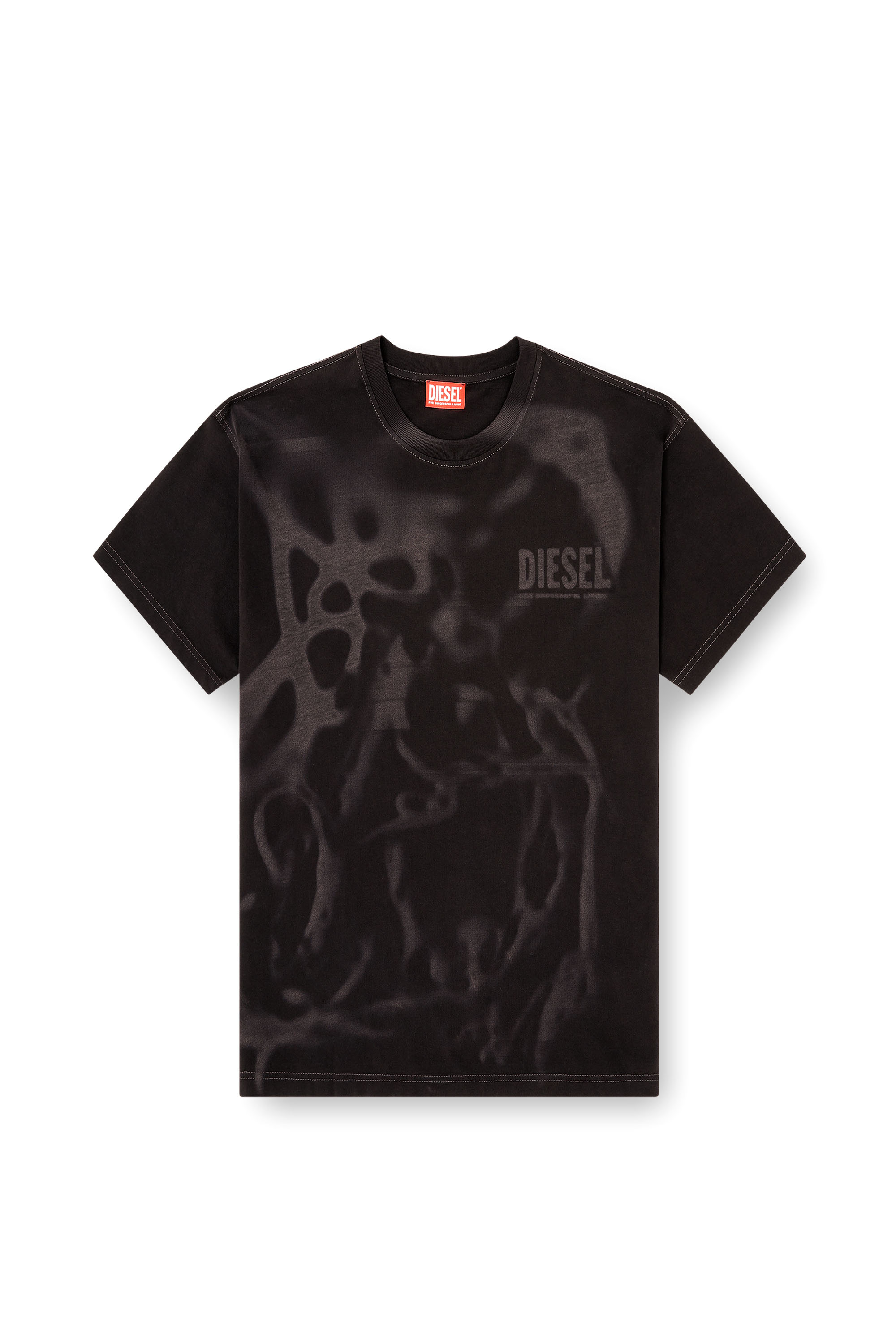 Diesel - T-NORM-V7, Camiseta de algodón con estampado láser Hombre in Negro - 3