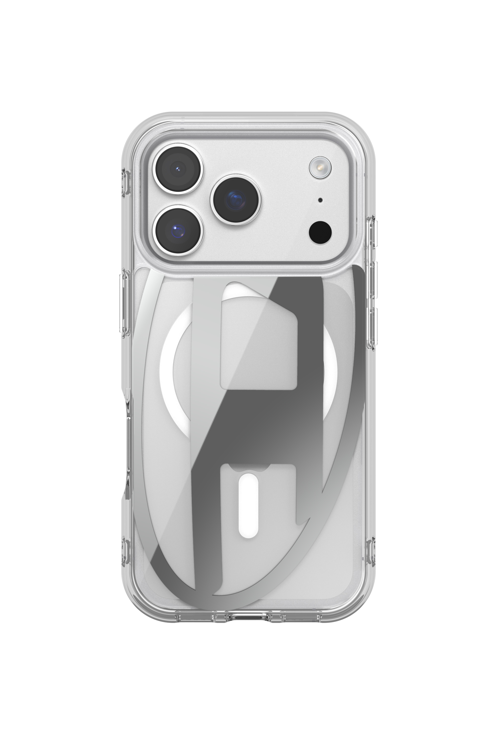 Diesel - 60413 AOP CASE, Funda metálica Oval D con Magsafe para iPhone 17 Pro Unisex in Gris - 2