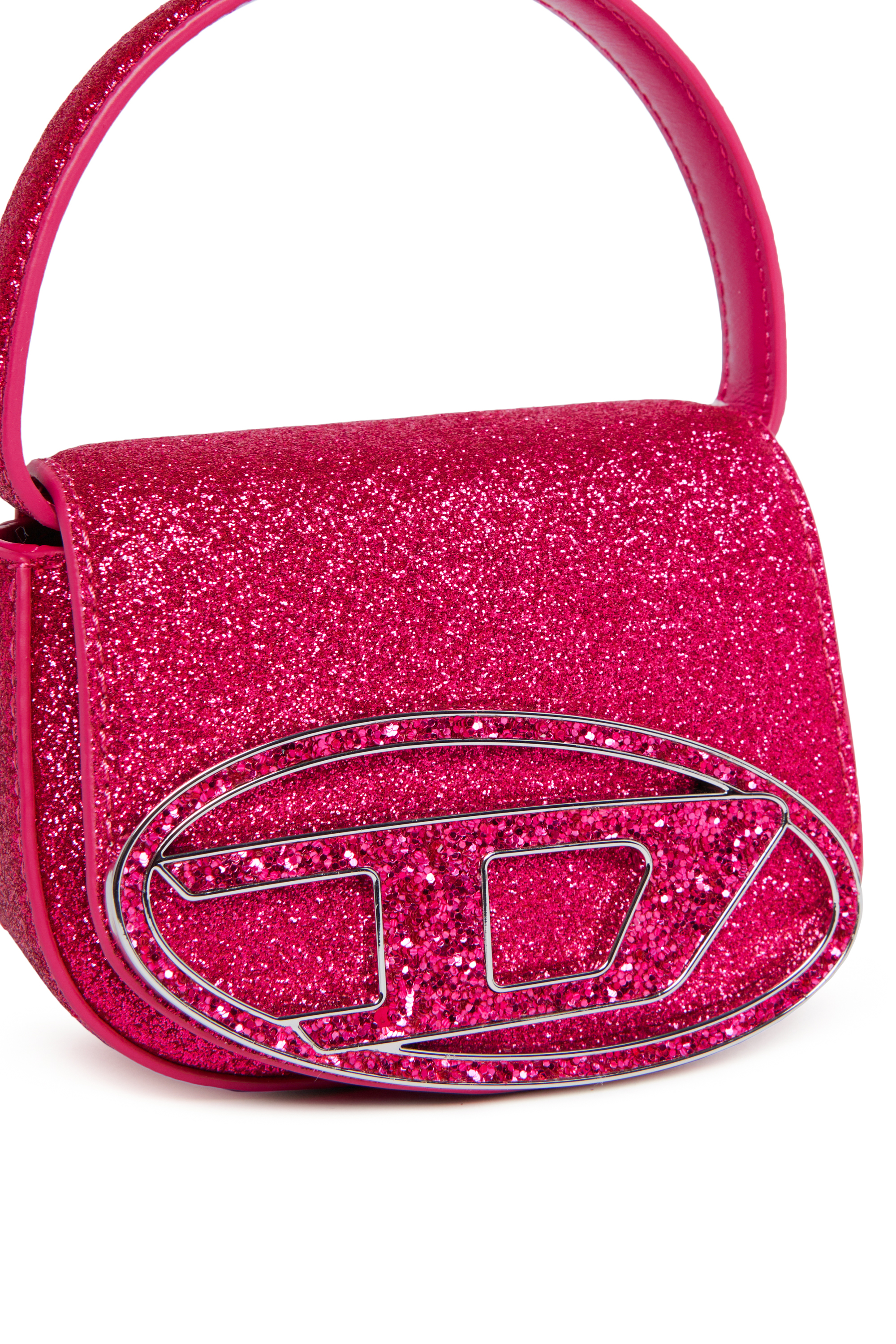 Diesel - 1DR XS, Minibolso ic&oacute;nico de tejido brillante Mujer in Rosa - 4