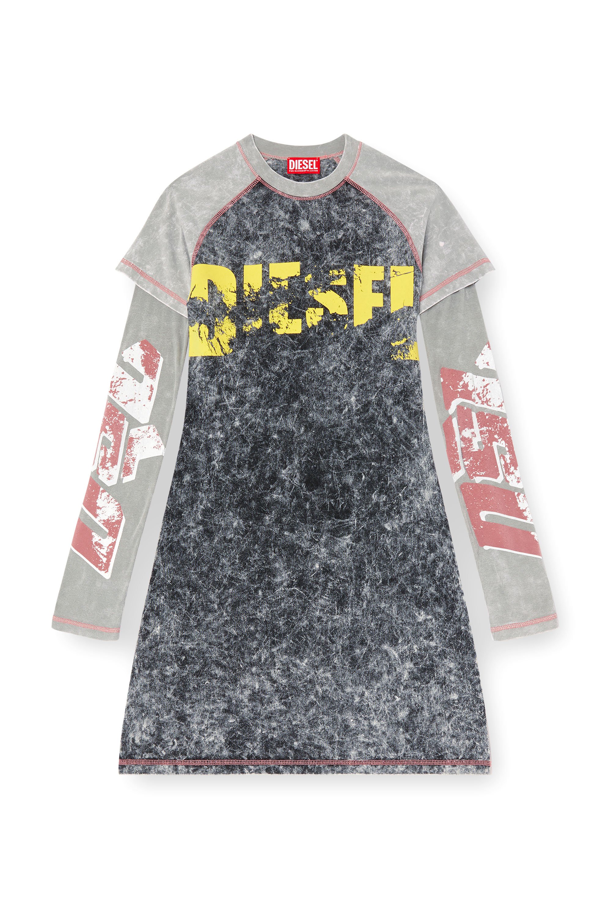 Diesel - D-BUXT-Q1, Minivestido en capas Mujer in Negro - 1