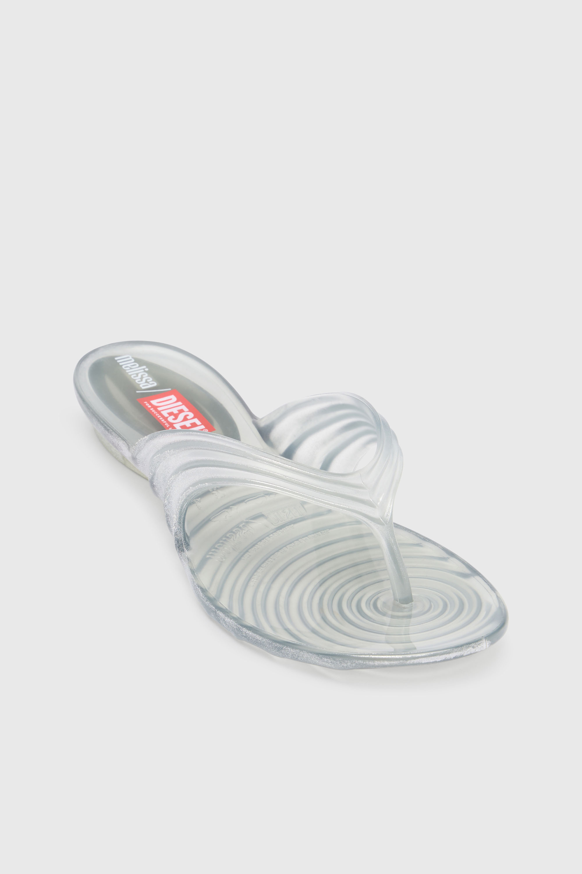 Diesel - MELISSA QUANTUM THONG, Chanclas esculturales en Melflex&reg; Mujer in Plateado - 6