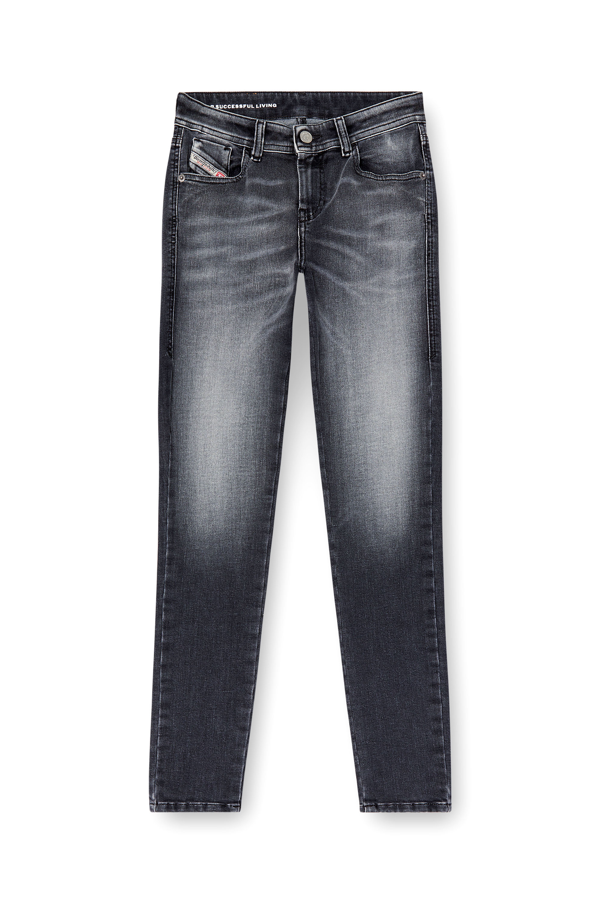 Diesel - Skinny Jeans 2017 Slandy 09K97 Mujer, Negro/Gris oscuro - 3