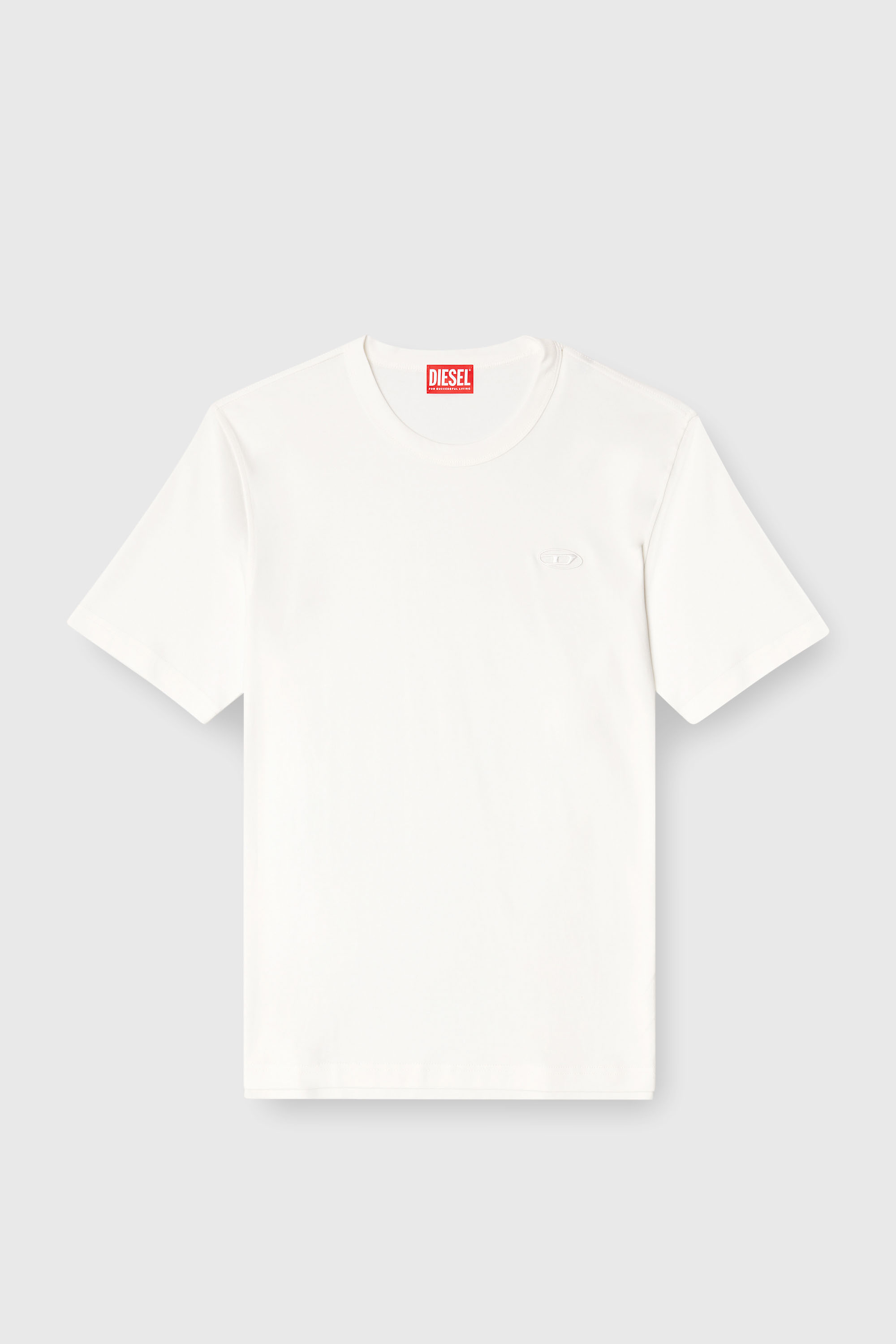 Diesel - T-ADJUST-SLITS-R17, Camiseta con bordado de logotipo a tono Hombre in Blanco - 2