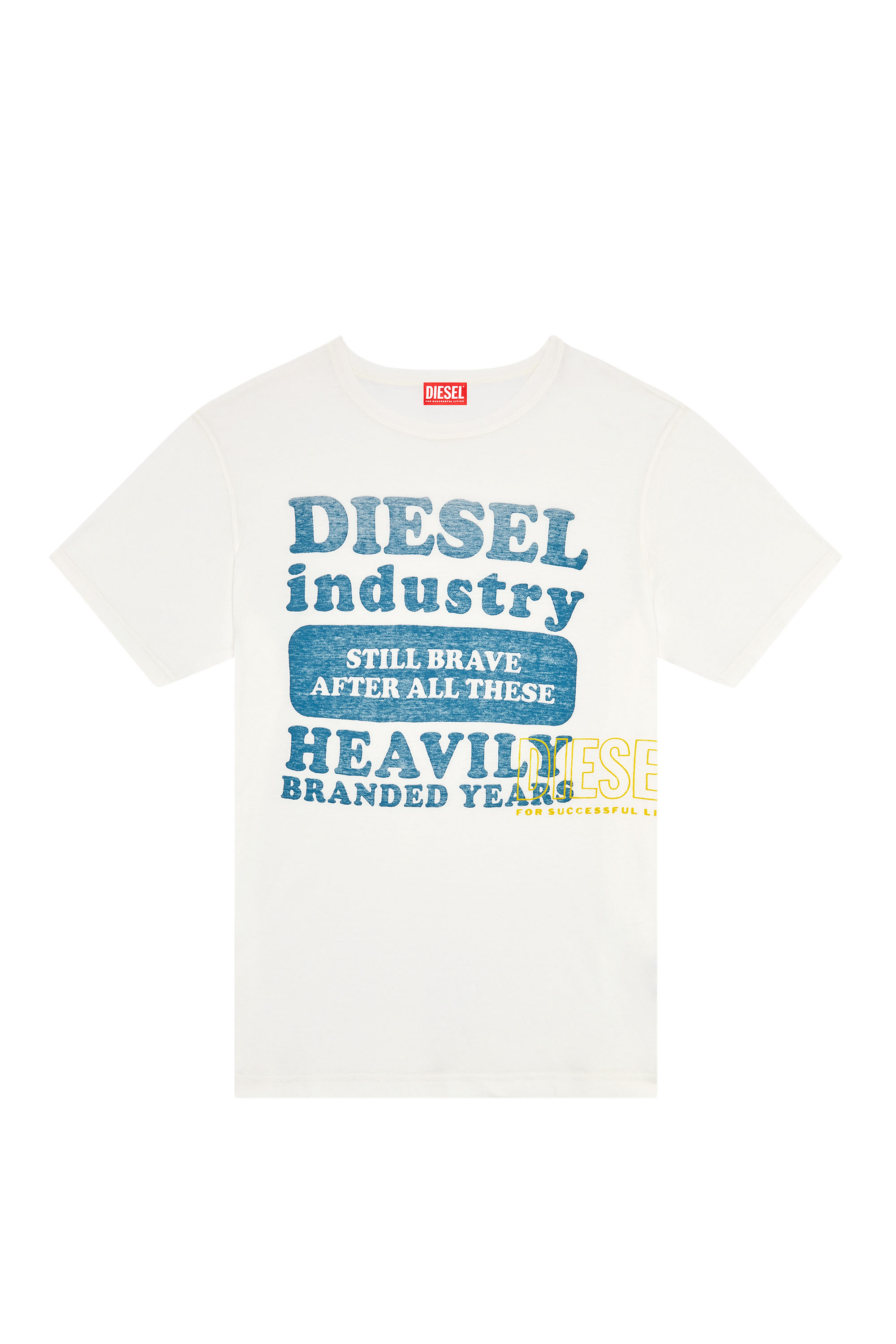 Diesel - T-JUST-N9, Hombre Camiseta con estampado del logotipo de revés in Blanco - Image 3