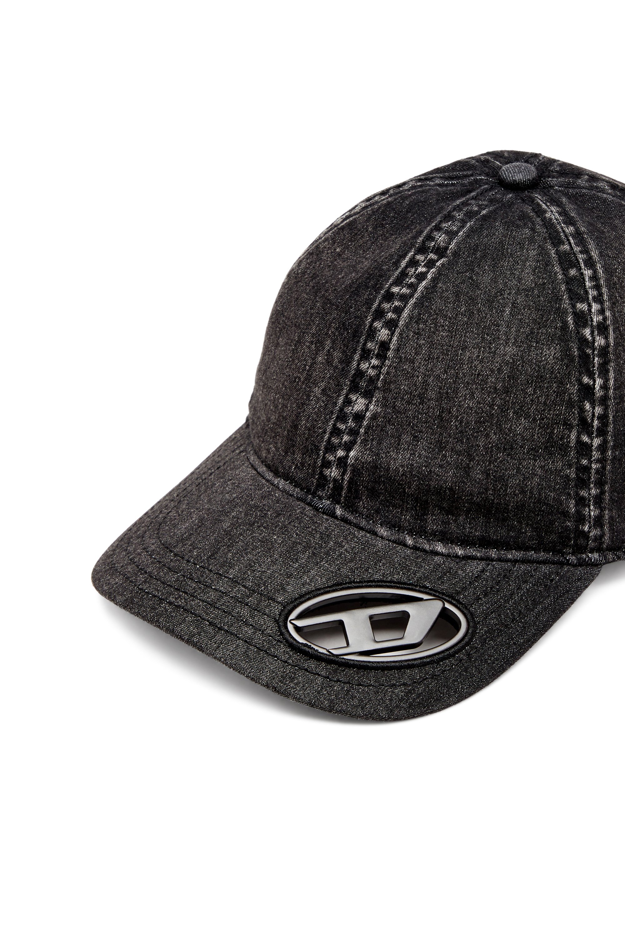 Diesel - C-EWAN-PLAK, Gorra de denim elástico negro claro Hombre in Negro - 3