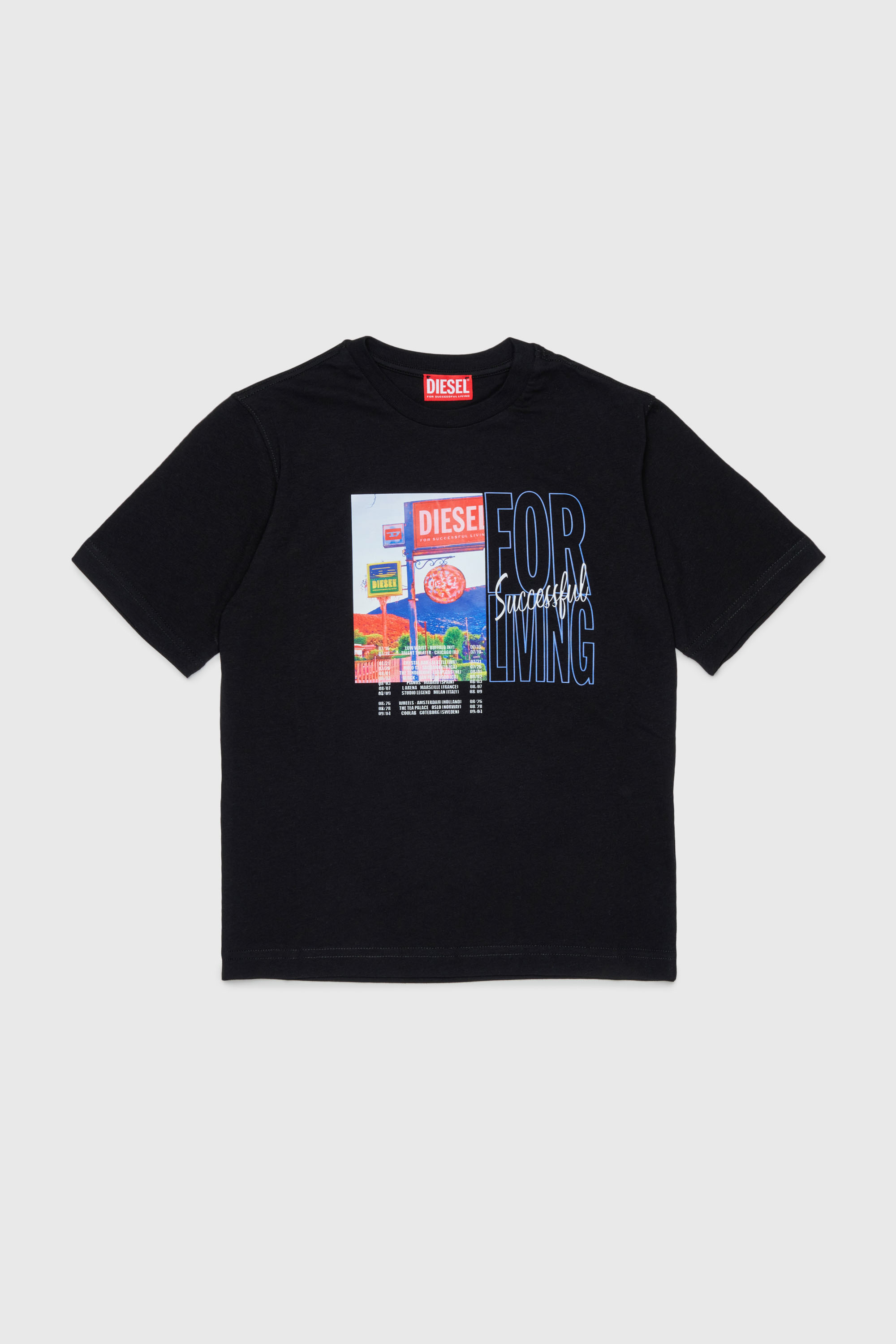 Diesel - TFOR OVER, Camiseta de algod&oacute;n con photo print Hombre in Negro - 1