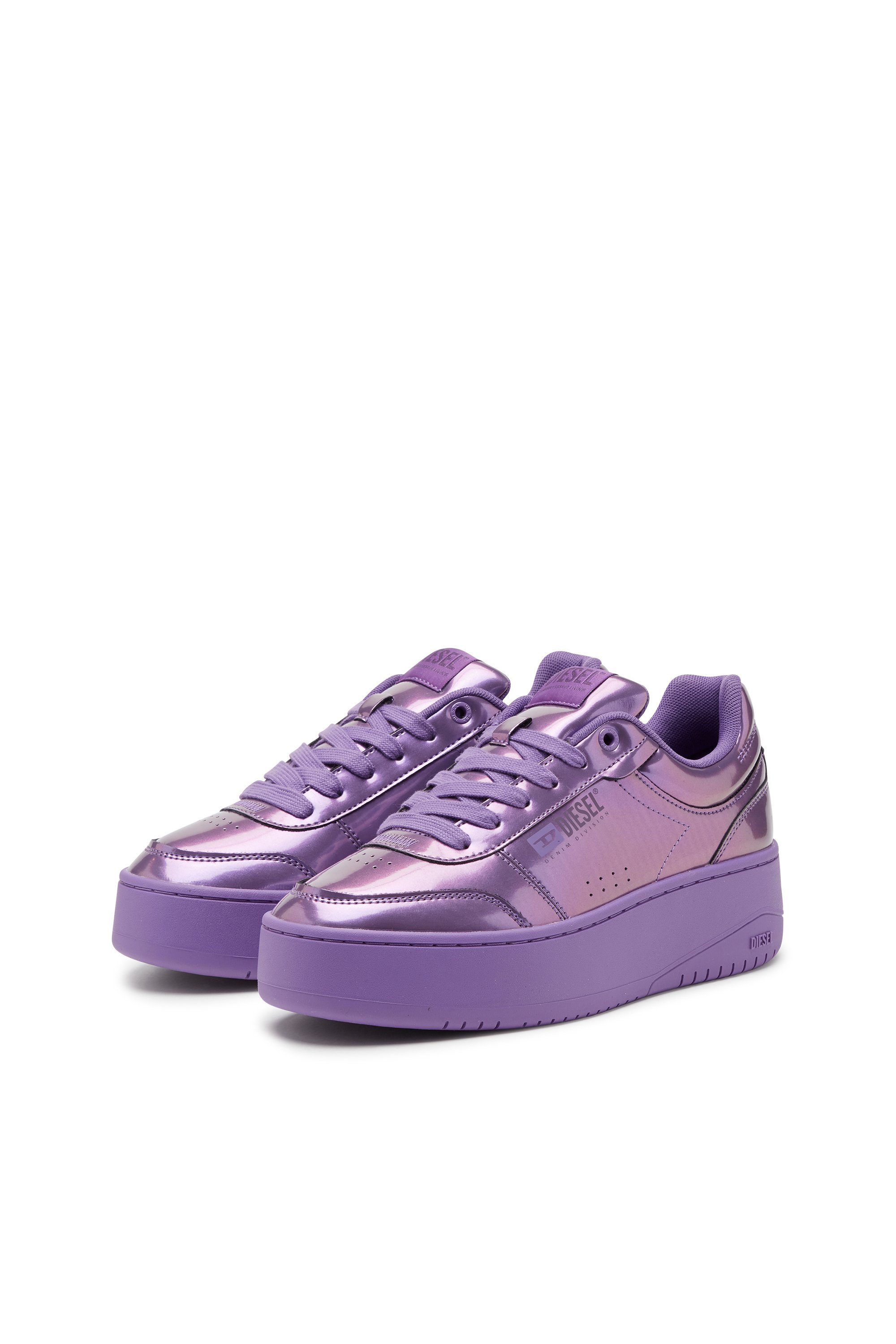 Diesel - S-ATHENE BOLD VTG W, S-Athene-Deportivas iridiscentes con suela de plataforma Mujer in Morado - 8