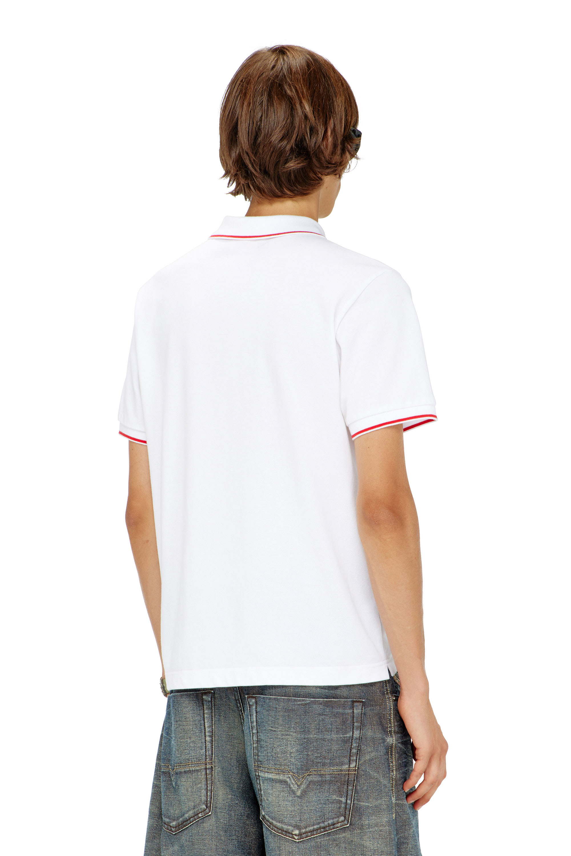 Diesel - T-FERRY-MICRODIV, Polo con peque&ntilde;o bordado Diesel Hombre in Blanco - 4