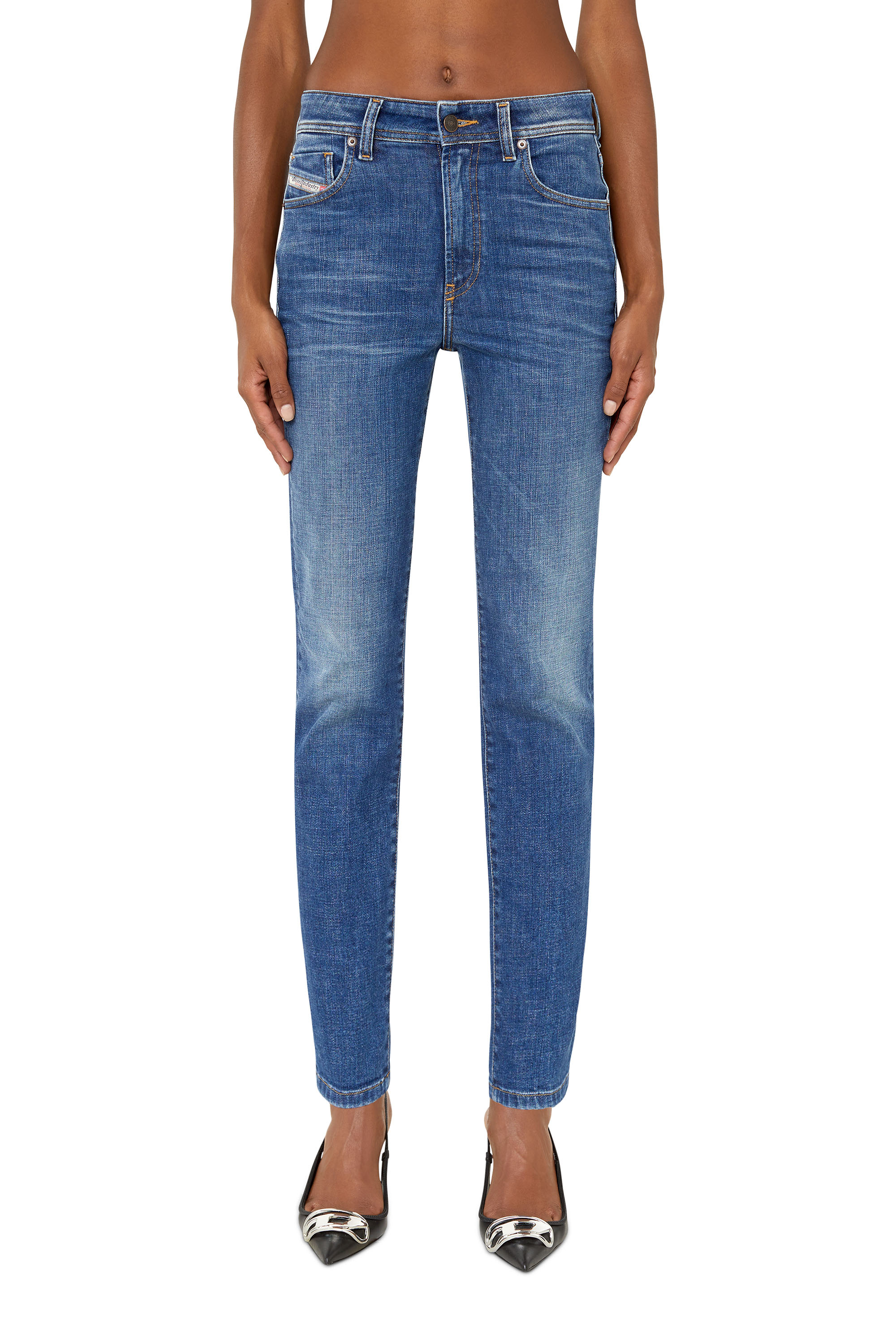 Diesel - 2004 09D46 Tapered Jeans, Azul medio - Image 1