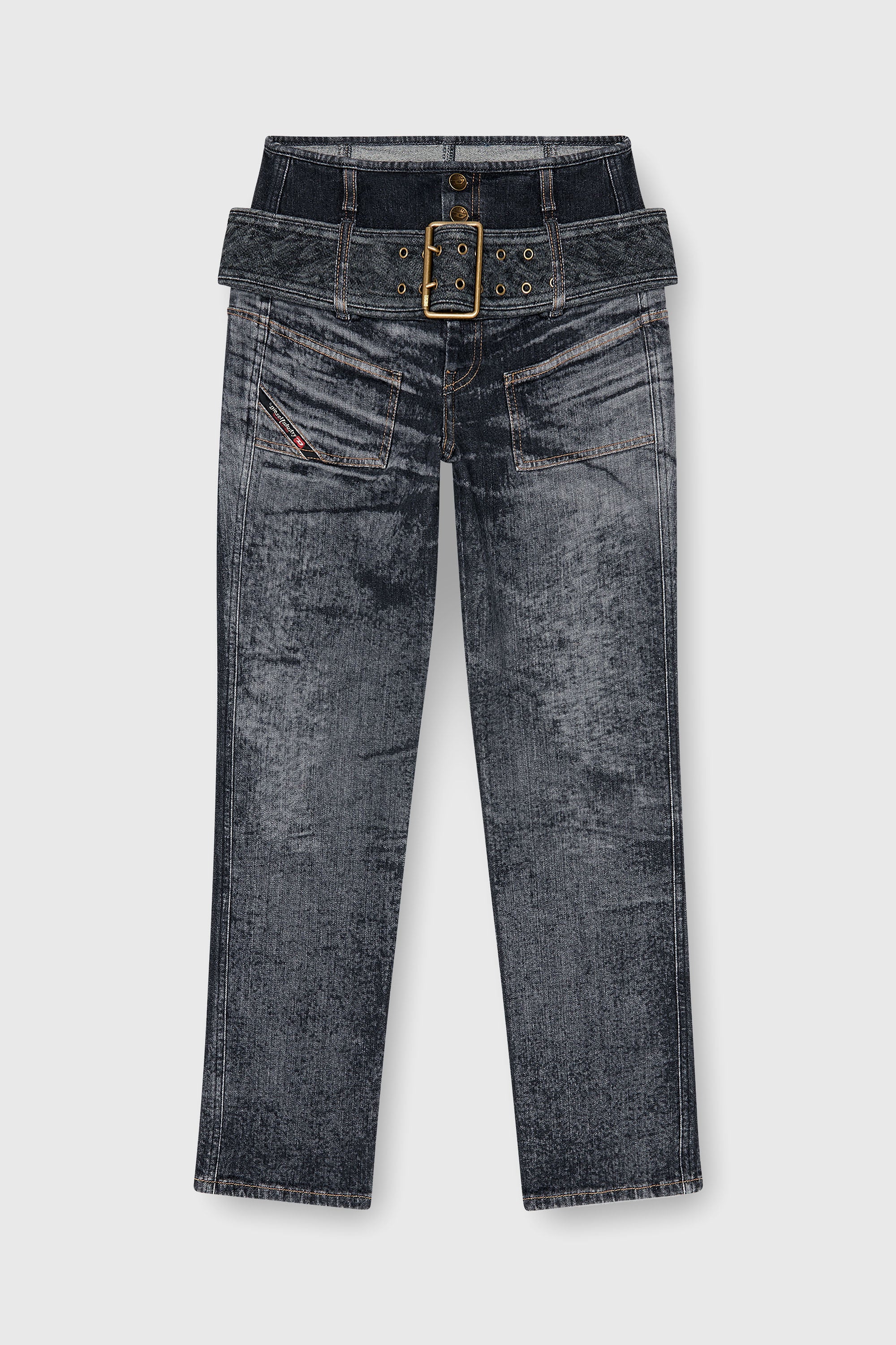 Diesel - Slim Jeans D-Gorina 09Q30 Mujer, Negro/Gris oscuro - 2
