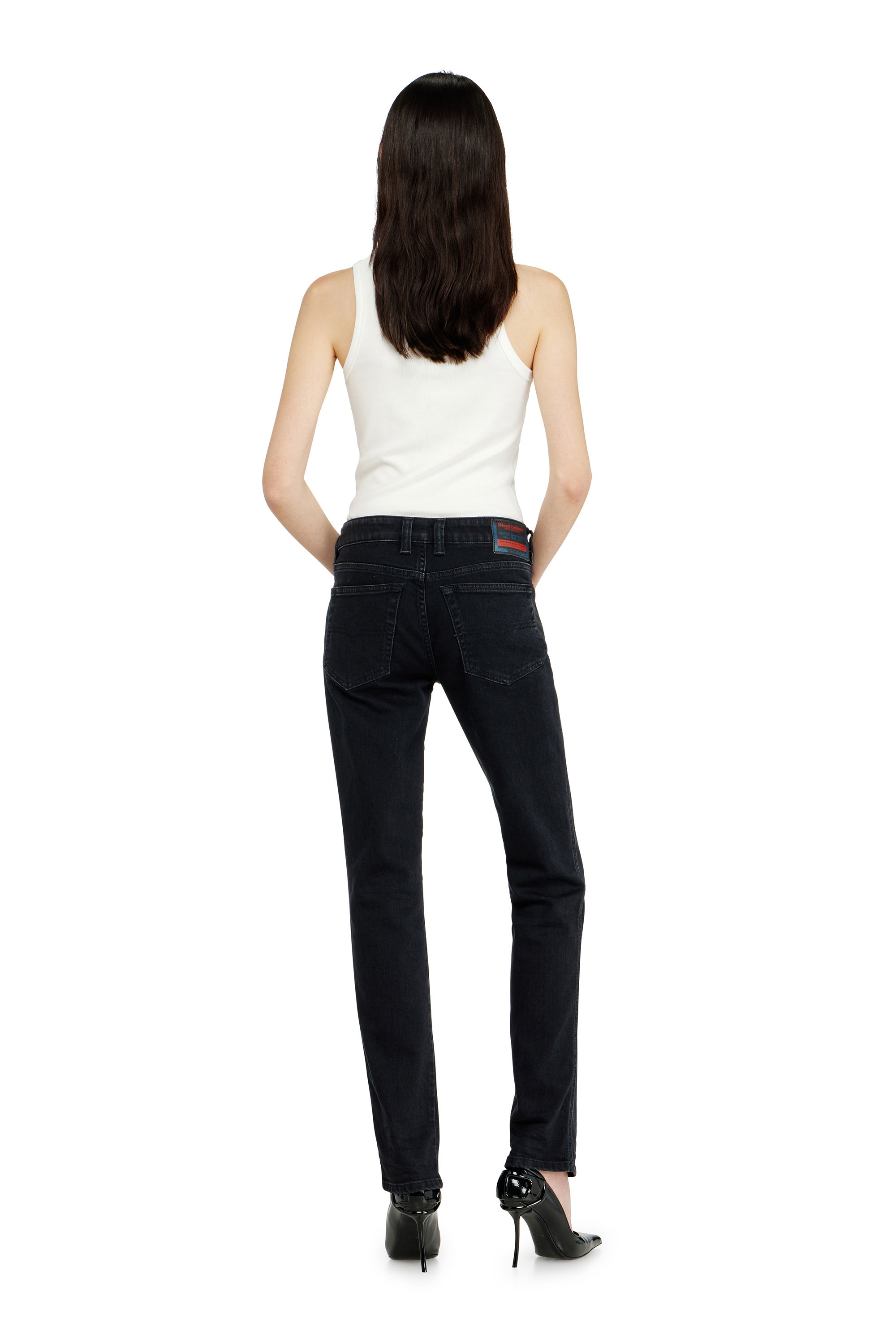 Diesel - Slim Jeans 1992 D-Jiann 09N89 Mujer, Negro/Gris oscuro - 3