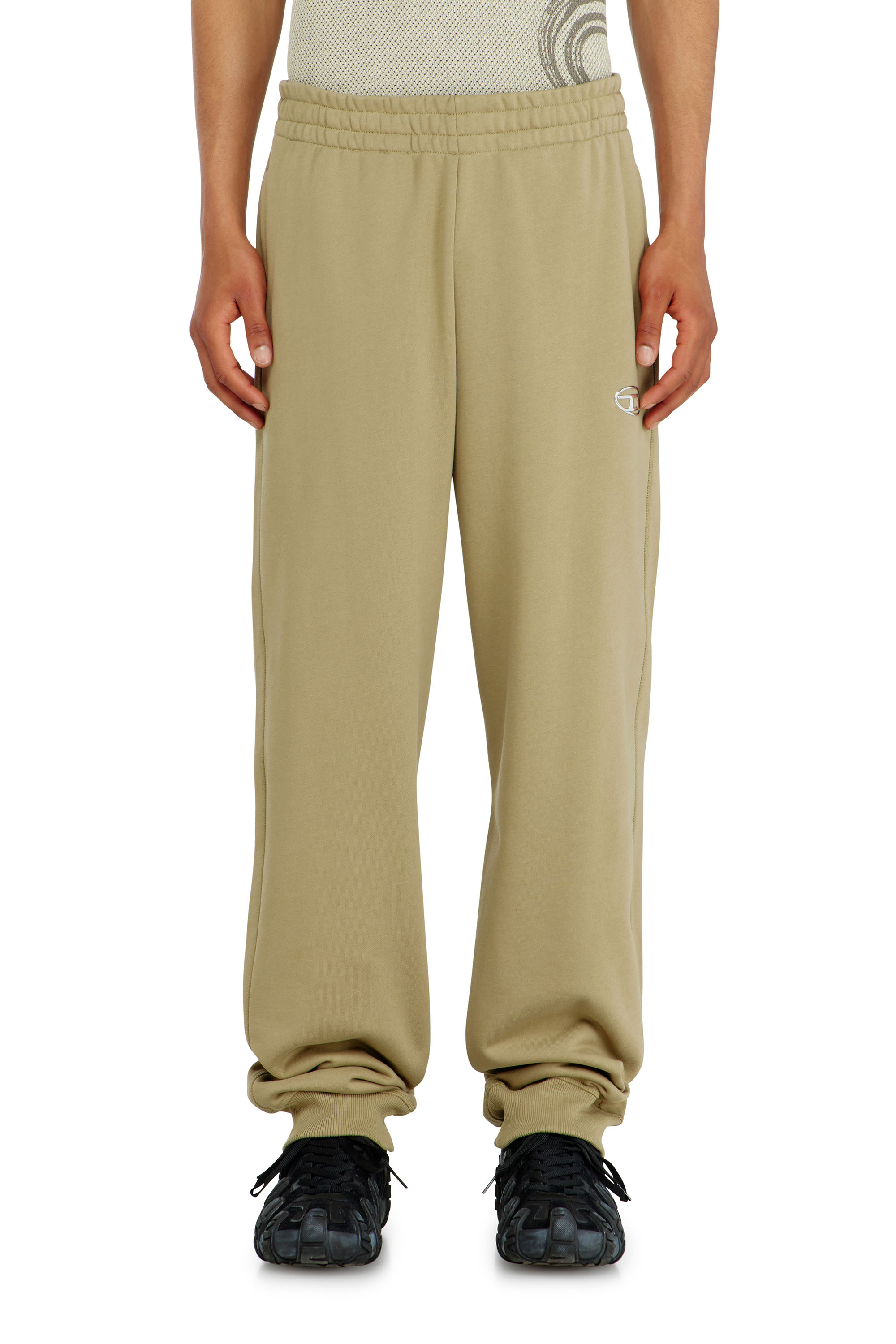 Diesel - P-MARKY-IOD, Pantalones de algod&oacute;n con Oval D met&aacute;lico Hombre in Beige - 2