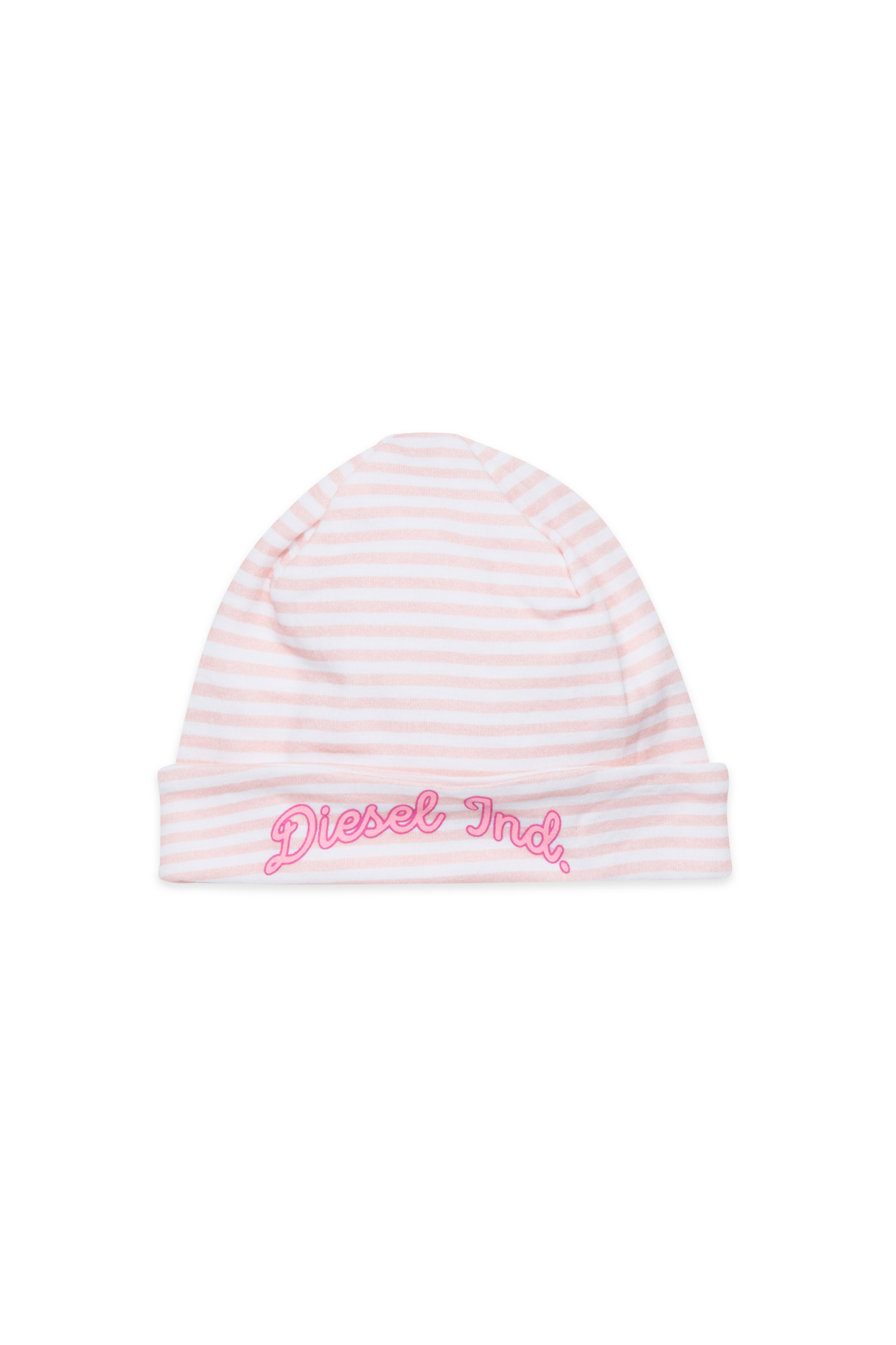 Diesel - FLILLY-NB, Gorro de algod&oacute;n a rayas Unisex in Rosa - 1