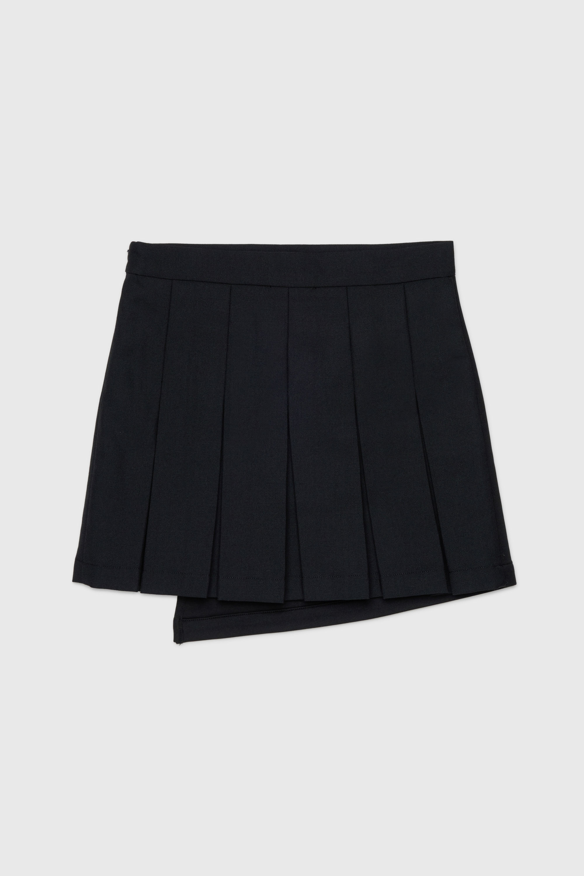 Diesel - GREBY, Falda mini efecto wrap con pliegues en la parte trasera Mujer in Negro - 1