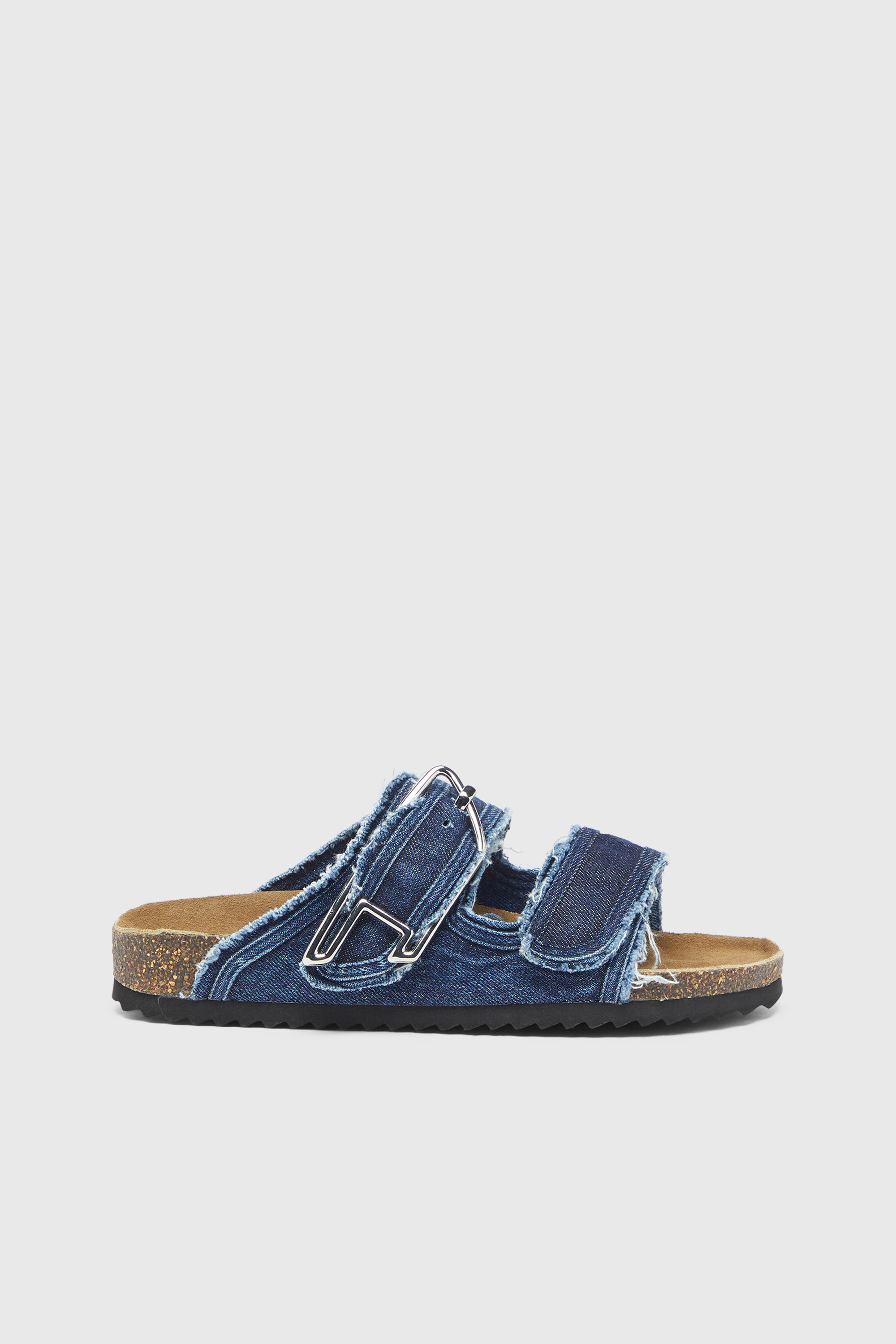 Diesel - D-WOODSTOCK D SANDAL W, D-Woodstock - Sandalia con tiras de denim deshilachadas Mujer in Azul marino - 1