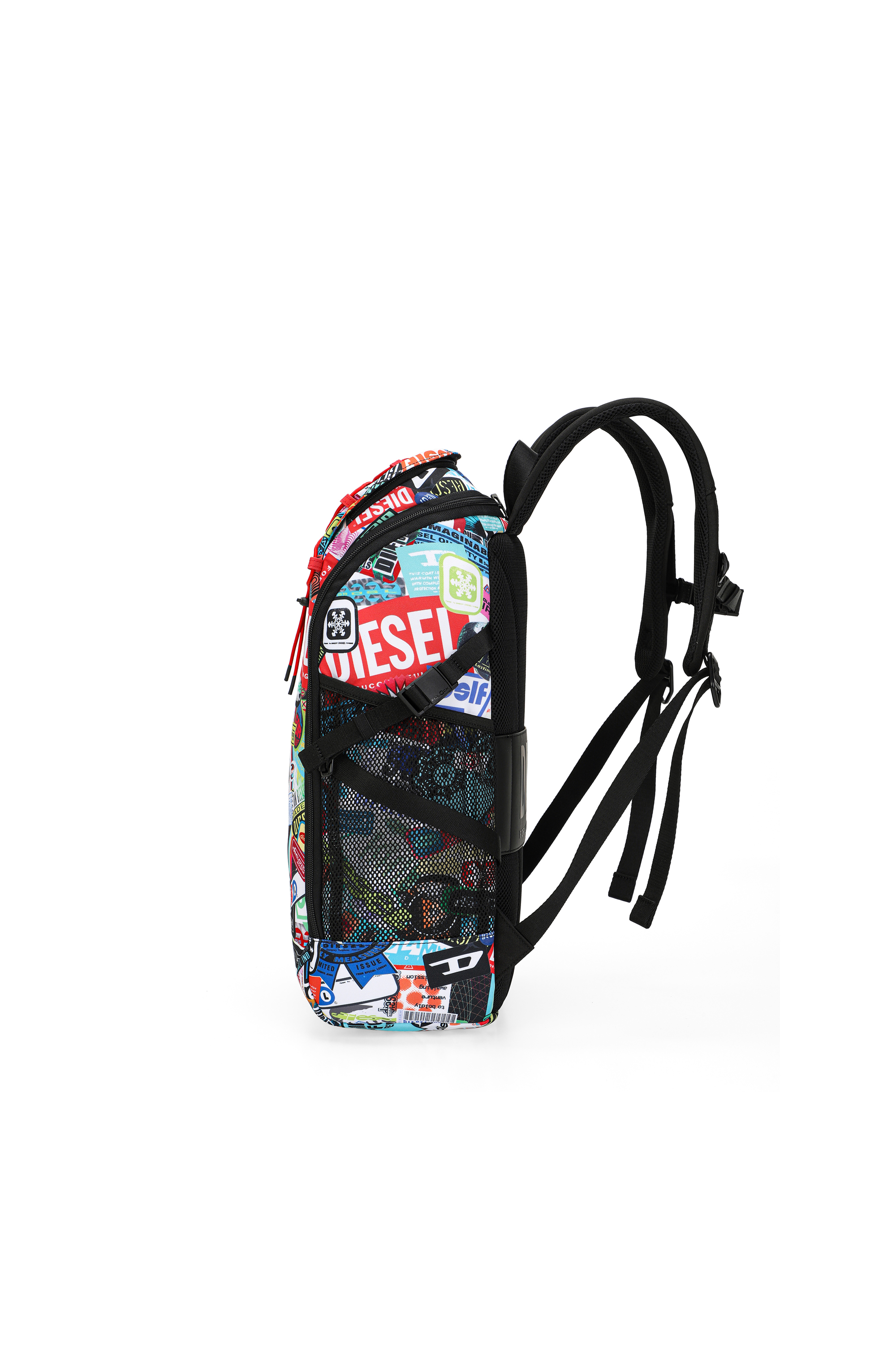 Diesel - DIESEL PC PRINTED BACKPACK-STICKERS- DSB, Mochila multifuncional con pegatinas Unisex in Multicolor - 4