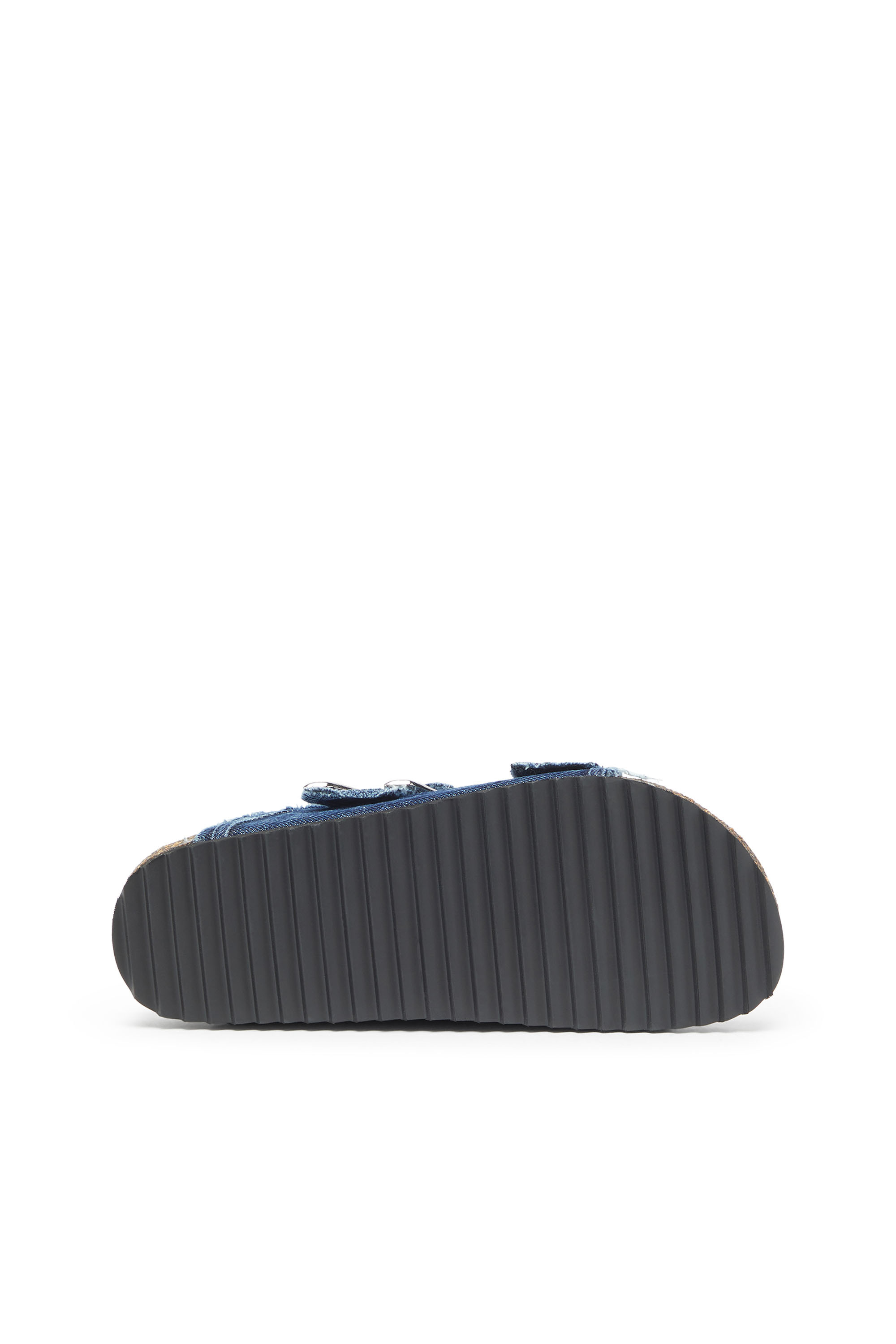 Diesel - D-WOODSTOCK D SANDAL W, D-Woodstock - Sandalia con tiras de denim deshilachadas Mujer in Azul marino - 4