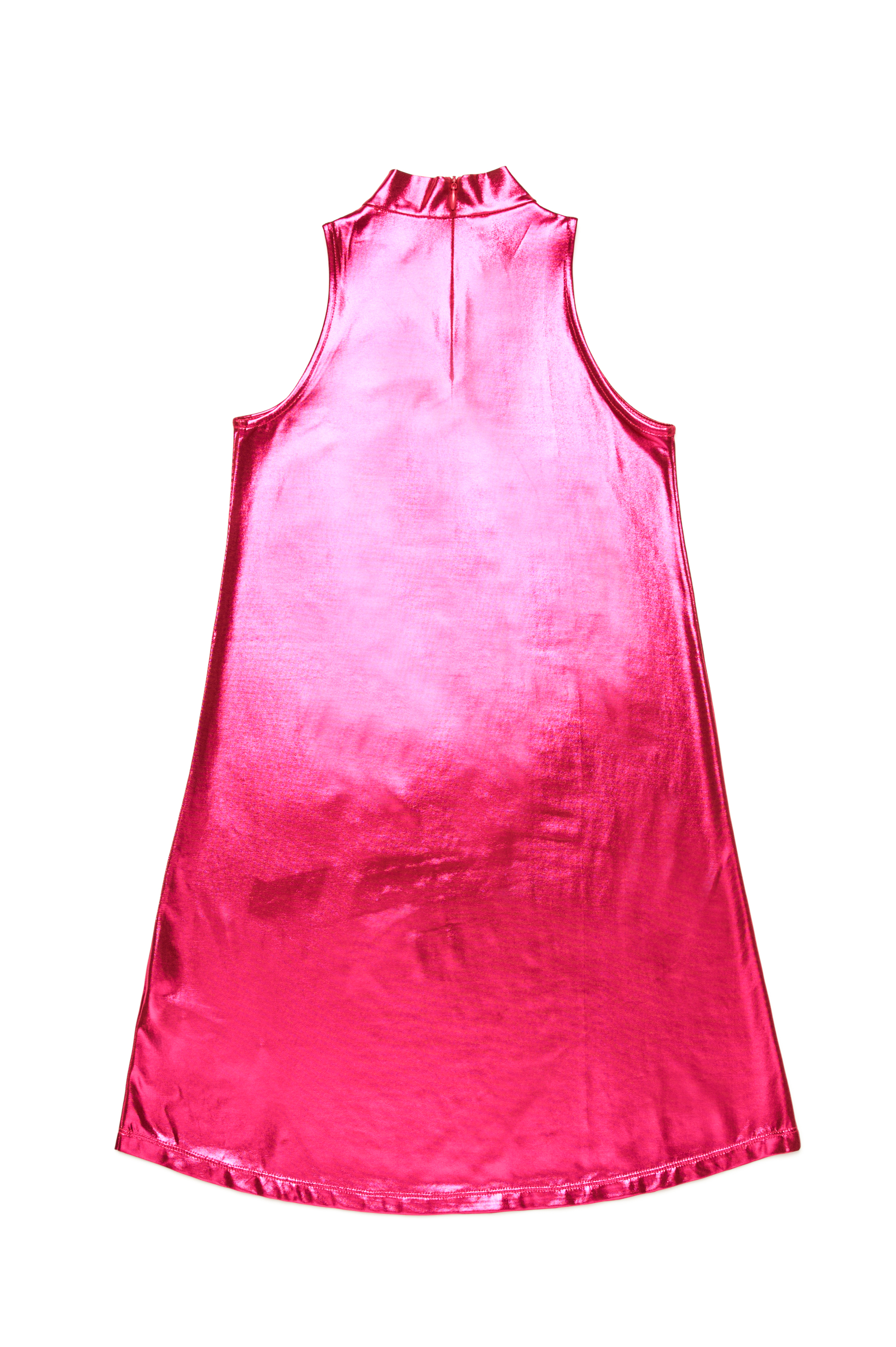 Diesel - DSTROL, Vestido metalizado de tejido elástico Mujer in Rosa - 2