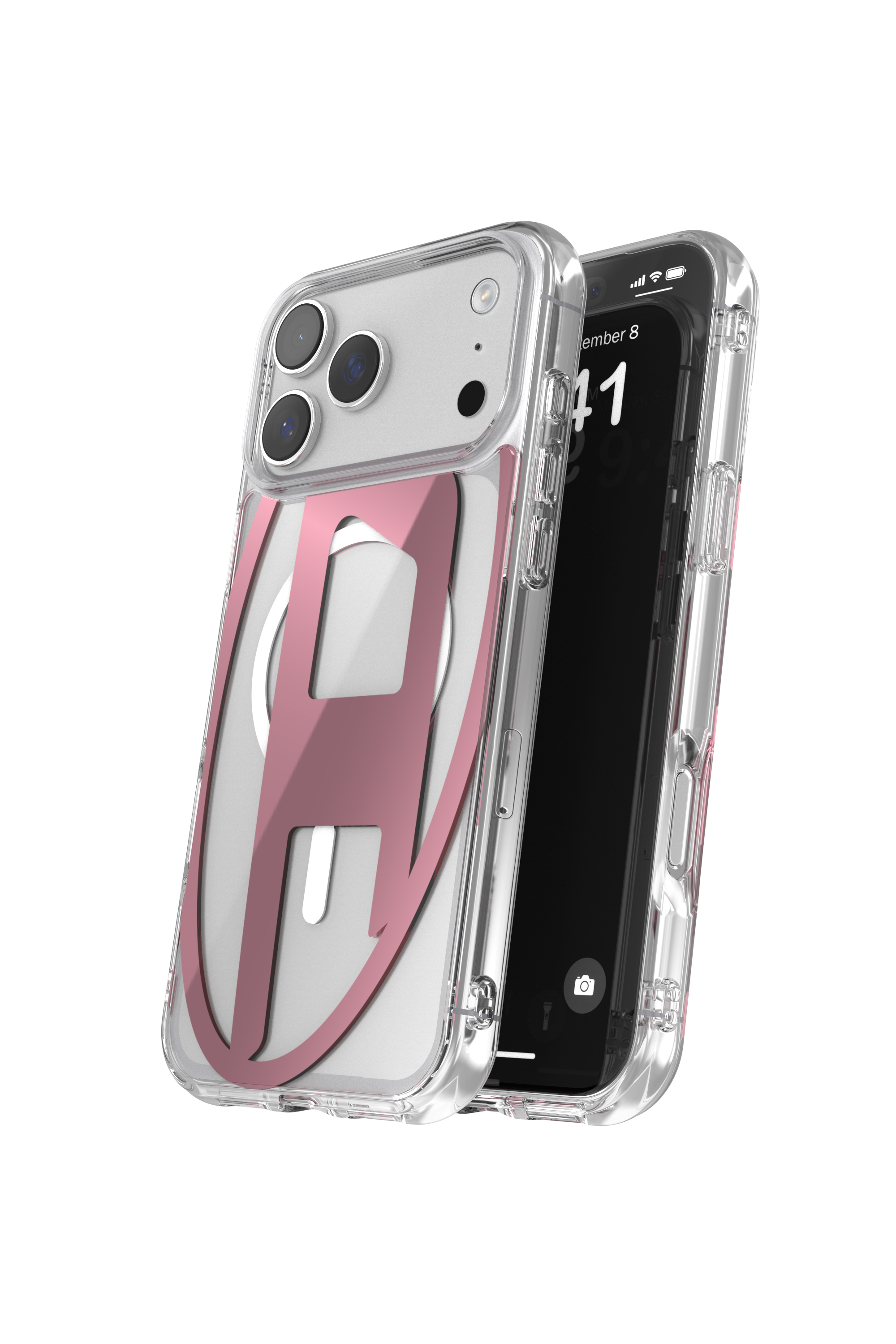 Diesel - 60422 AOP CASE, Funda metálica Oval D con Magsafe para iPhone 17 Pro Max Unisex in Rosa - 3
