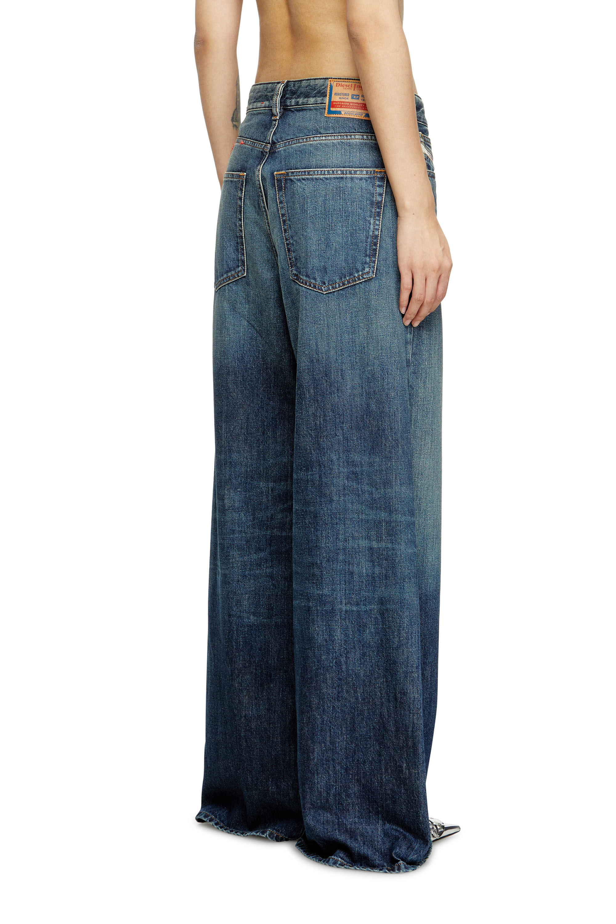 Diesel - Relaxed Jeans 1996 D-Sire 09H59 Mujer, Azul Oscuro - 4