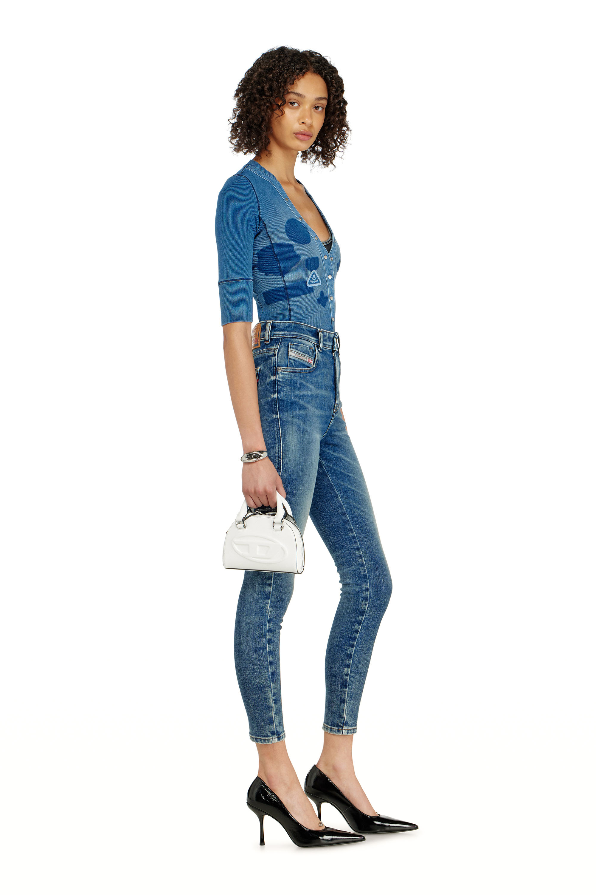 Diesel - Skinny Jeans 1984 Slandy-High 09P72 Mujer, Azul medio - 2