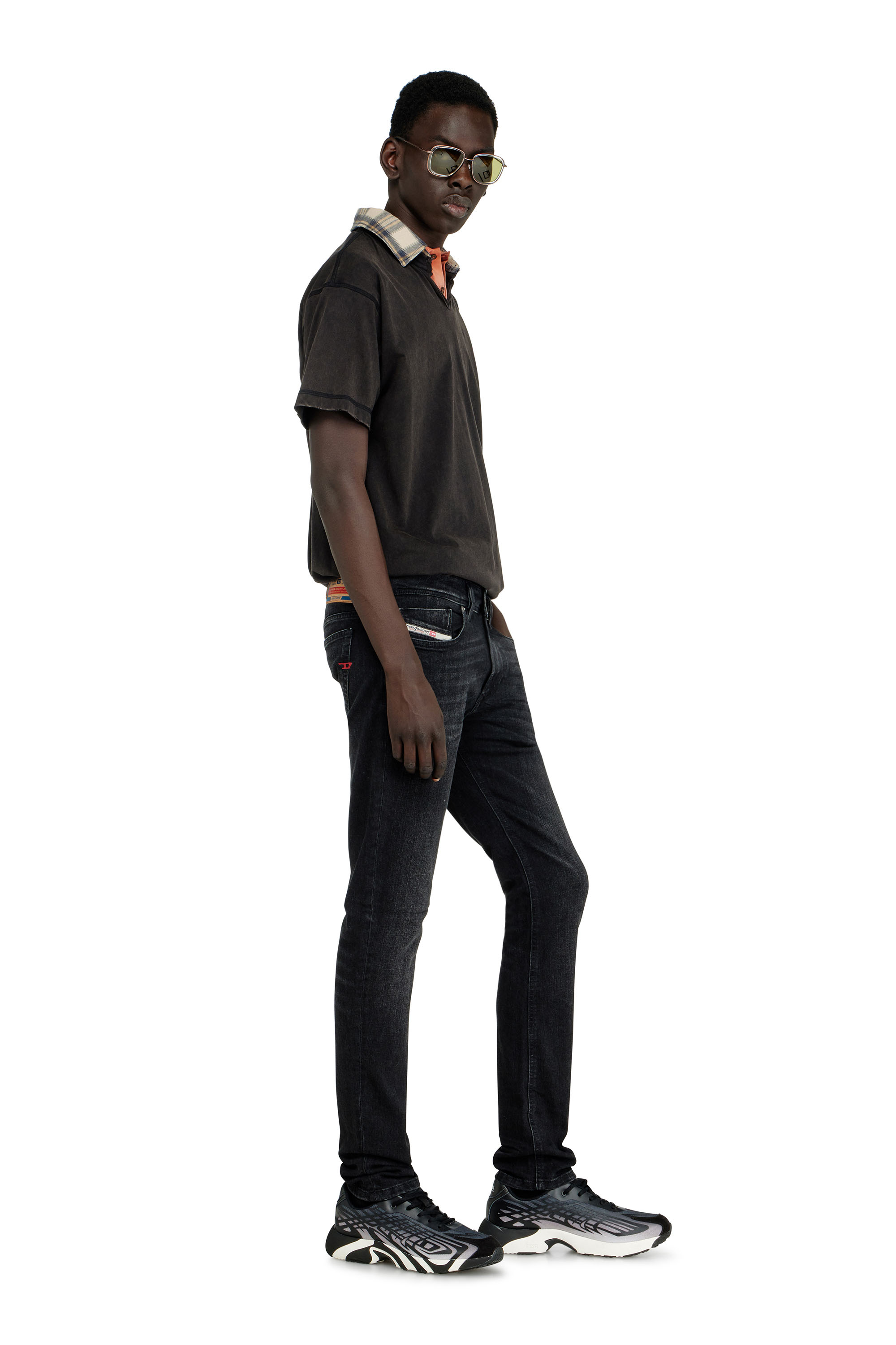 Diesel - Skinny Jeans 1979 Sleenker 0GRDA Hombre, Negro/Gris oscuro - 3