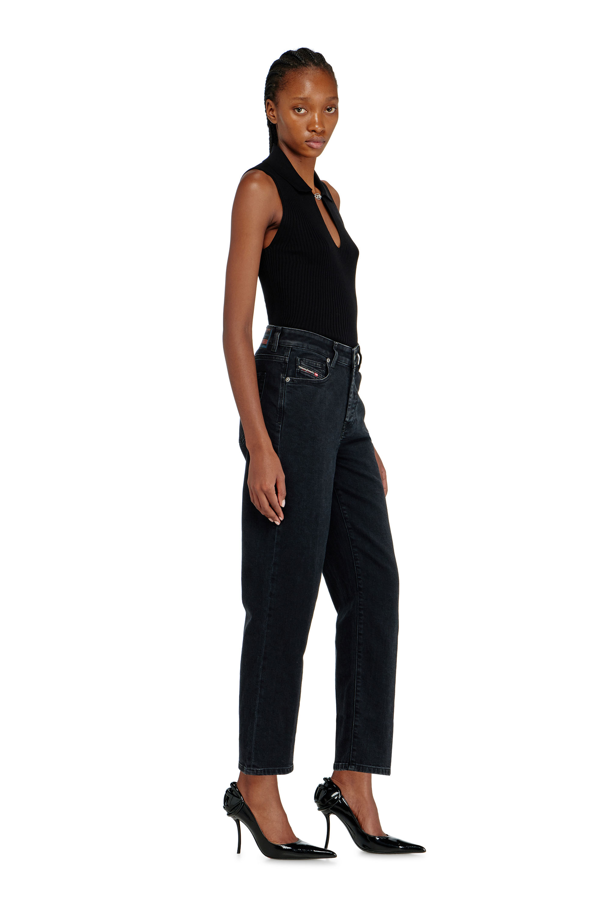 Diesel - Regular Jeans 1981 D-Went 09N89 Mujer, Negro/Gris oscuro - 2