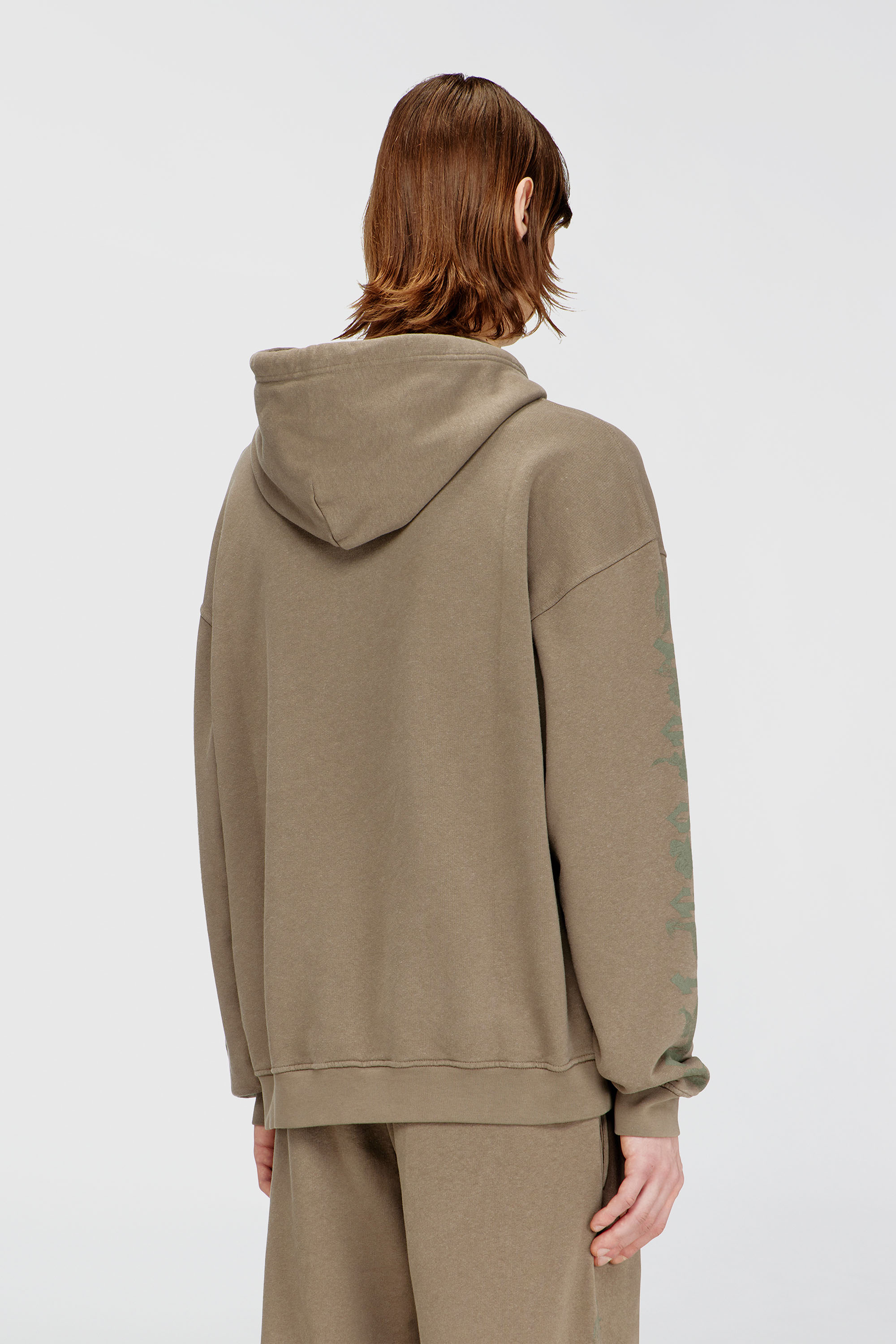 Diesel - S-GRIFFON, Sudadera tratada con estampado de grifo Hombre in Marr&oacute;n - 4