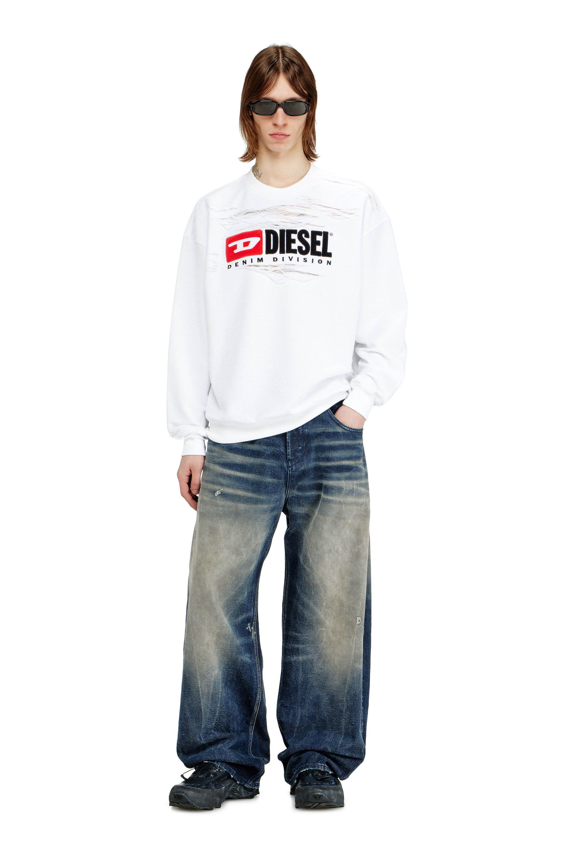 Diesel - S-BOXT-V1, Sudadera con hilos flotantes devor&eacute; Hombre in ToBeDefined - 1