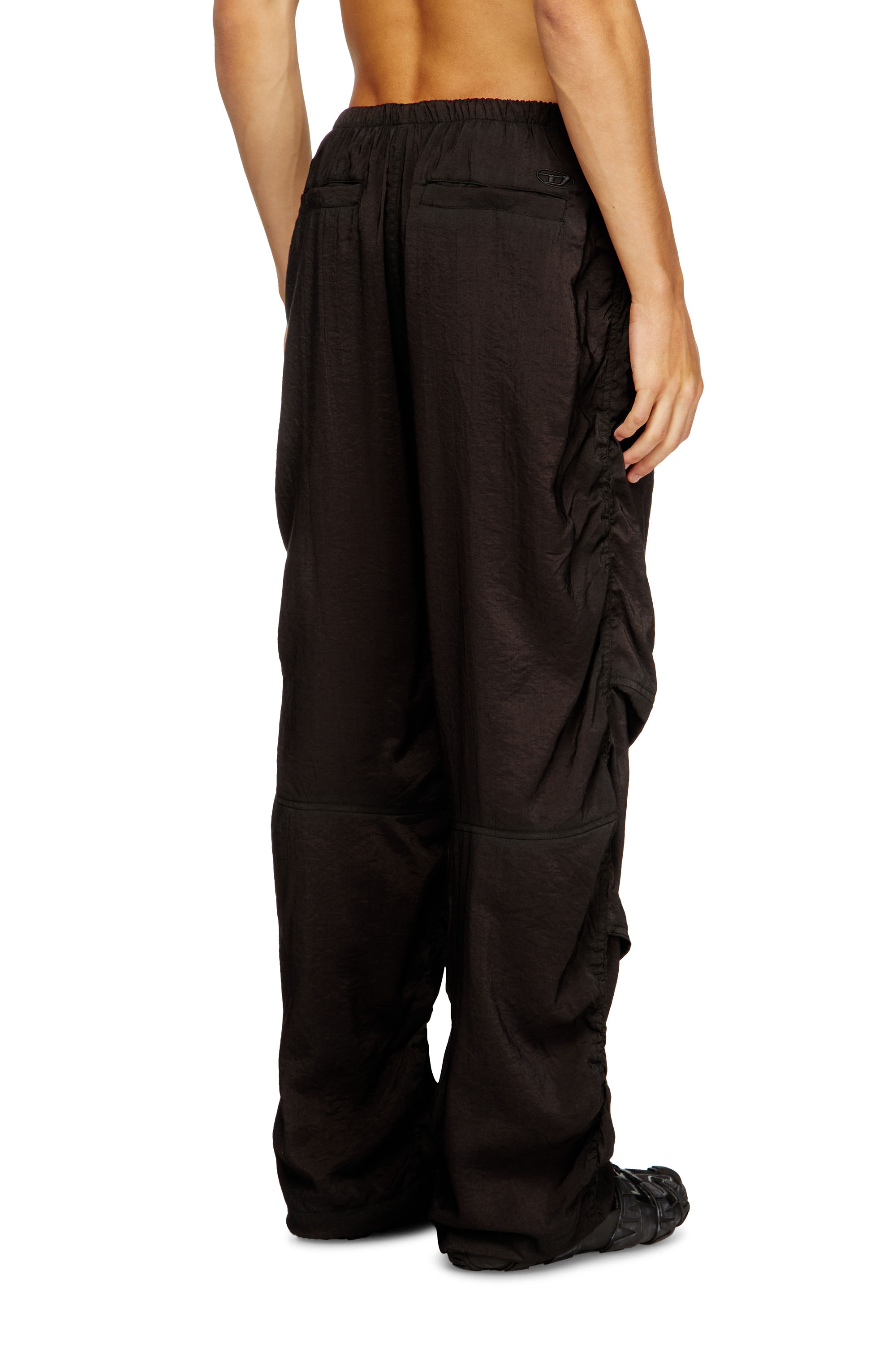 Diesel - P-DAILY, Pantalones utility en tela ligera y arrugada Hombre in Negro - 4