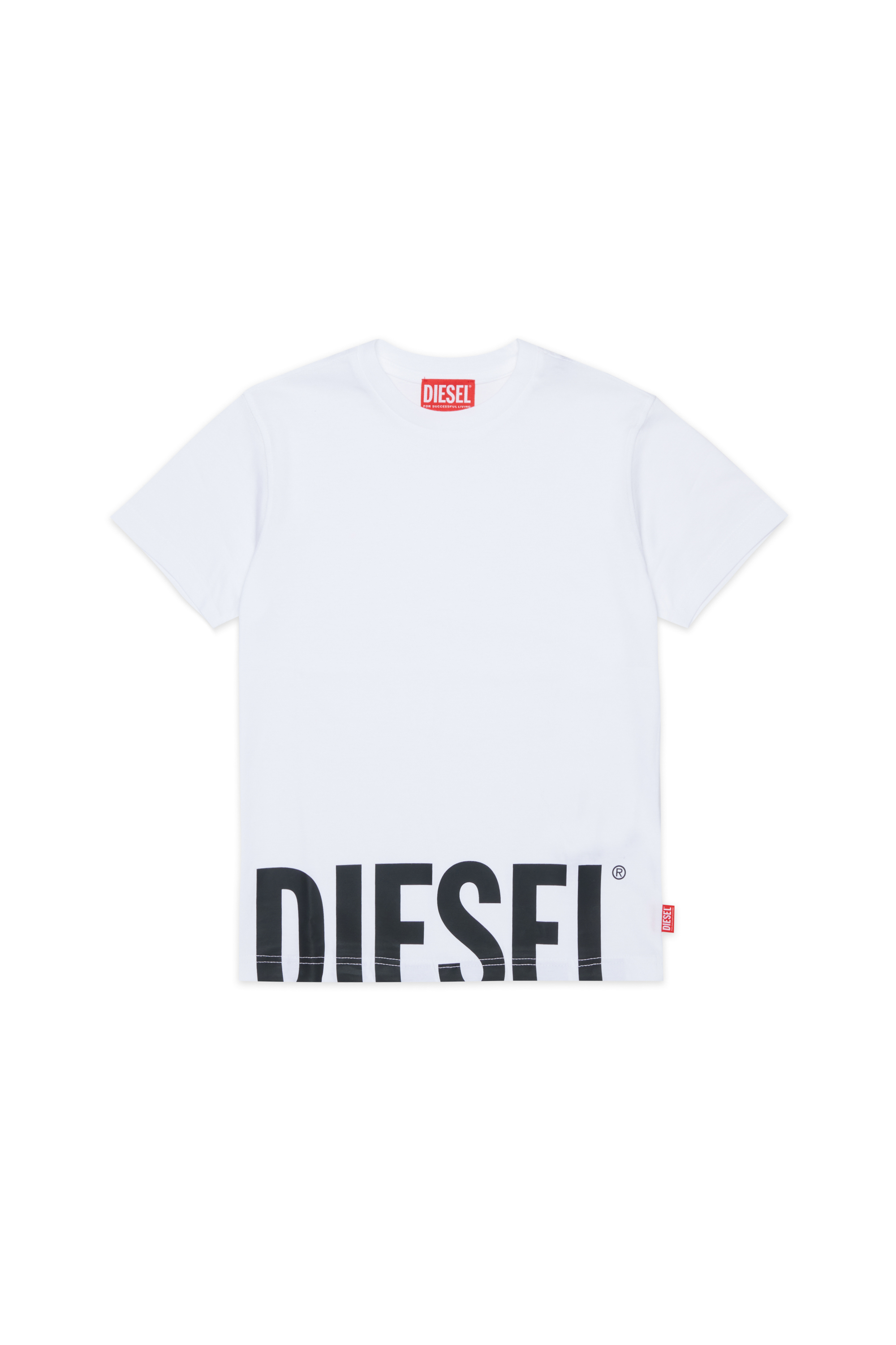 Diesel - TPRES, Camiseta con logo recortado Hombre in Blanco - 1