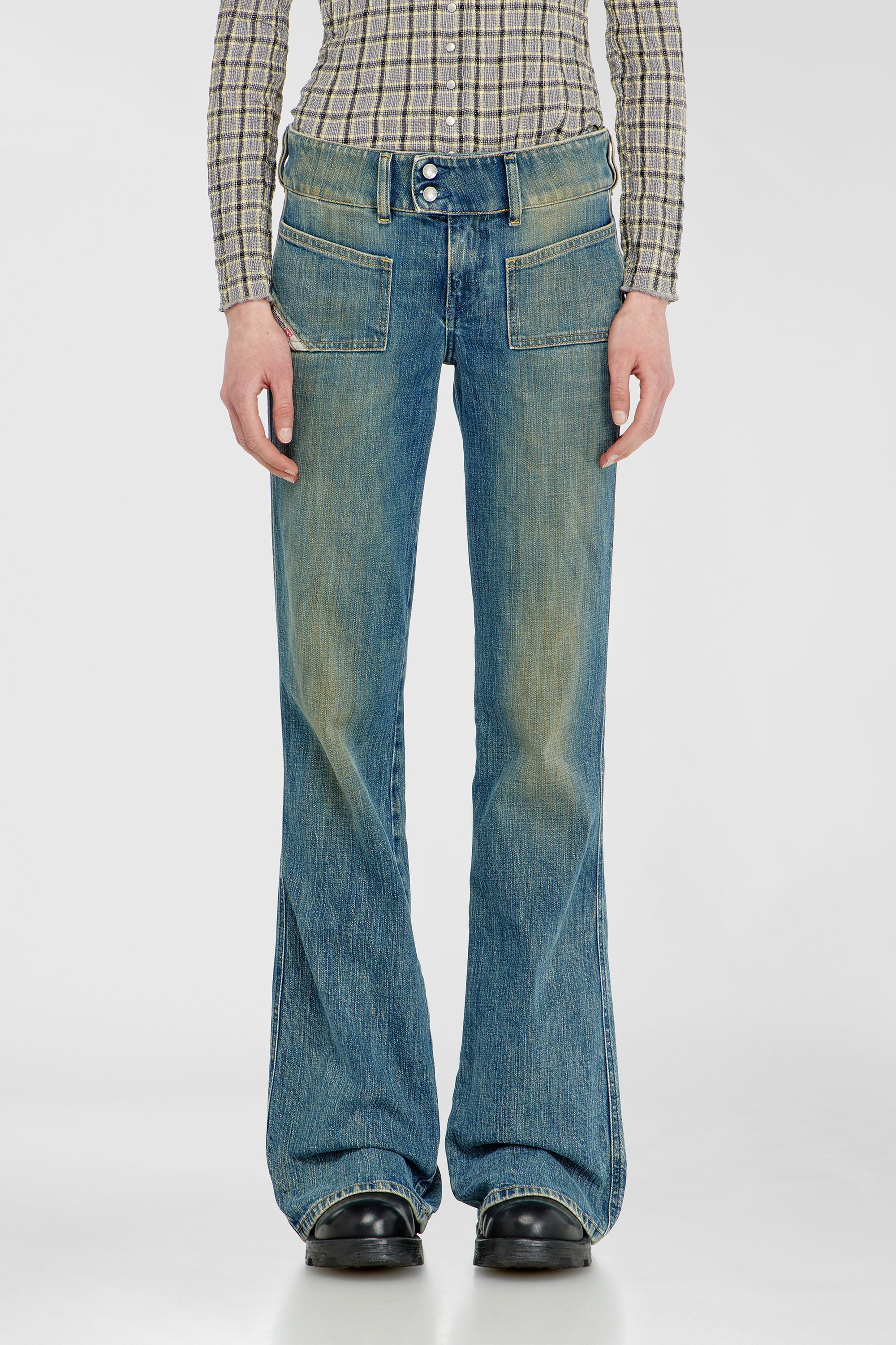Diesel - Bootcut Jeans D-Hush 007EJ Mujer, Azul medio - 4