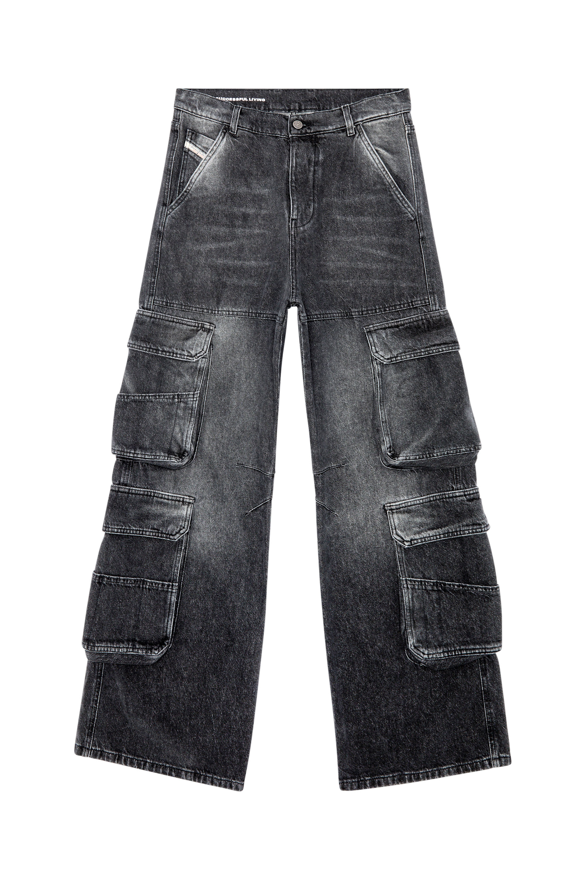 Straight Jeans 1996 D-Sire 0HLAA, Negro/Gris oscuro - Vaqueros