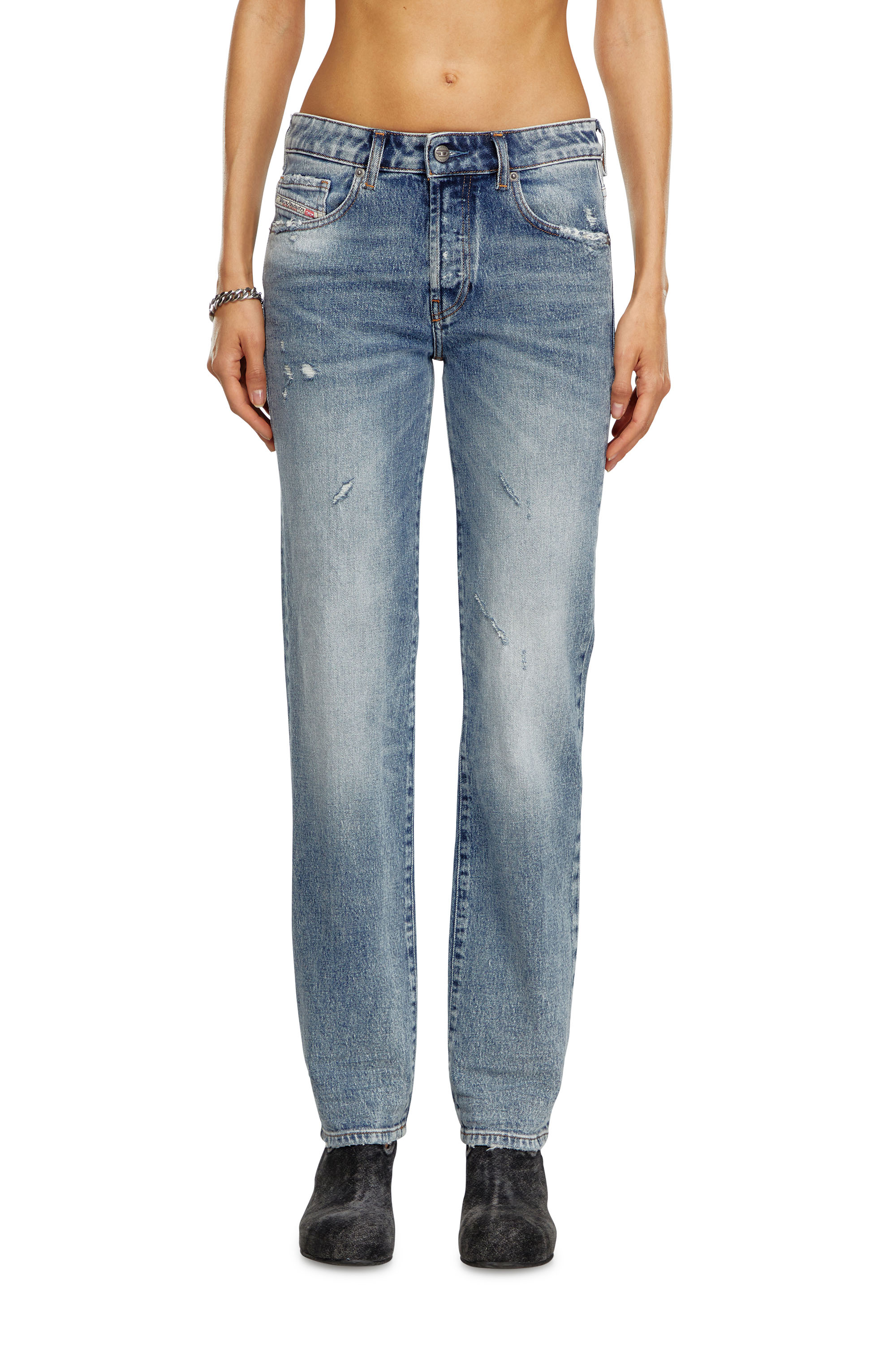 Diesel - Straight Jeans 1989 D-Mine 09J57, Mujer Straight Jeans - 1989 D-Mine in Azul marino - Image 1