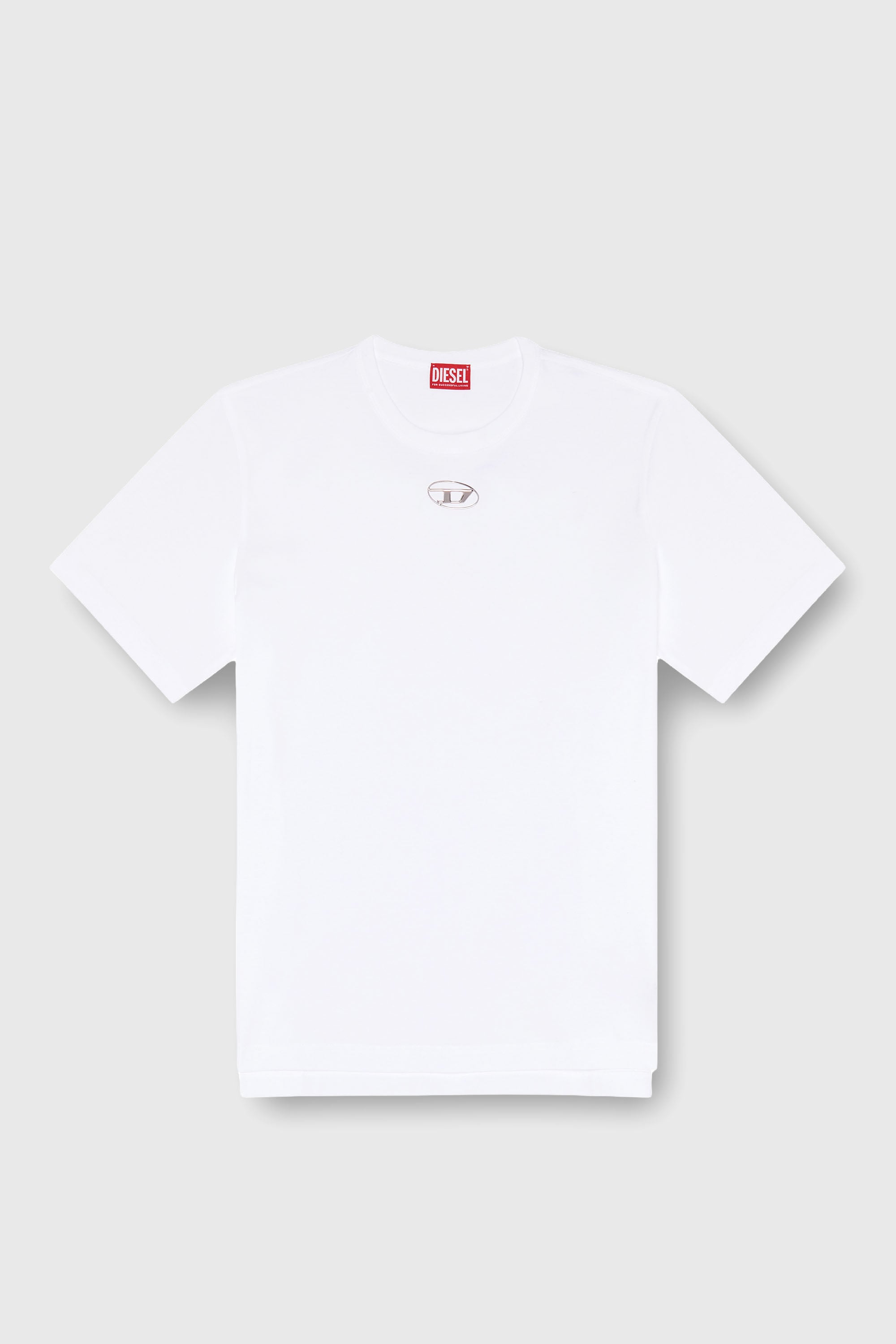 Diesel - T-ADJUST-OD, Camiseta con Oval D met&aacute;lico Hombre in Blanco - 2
