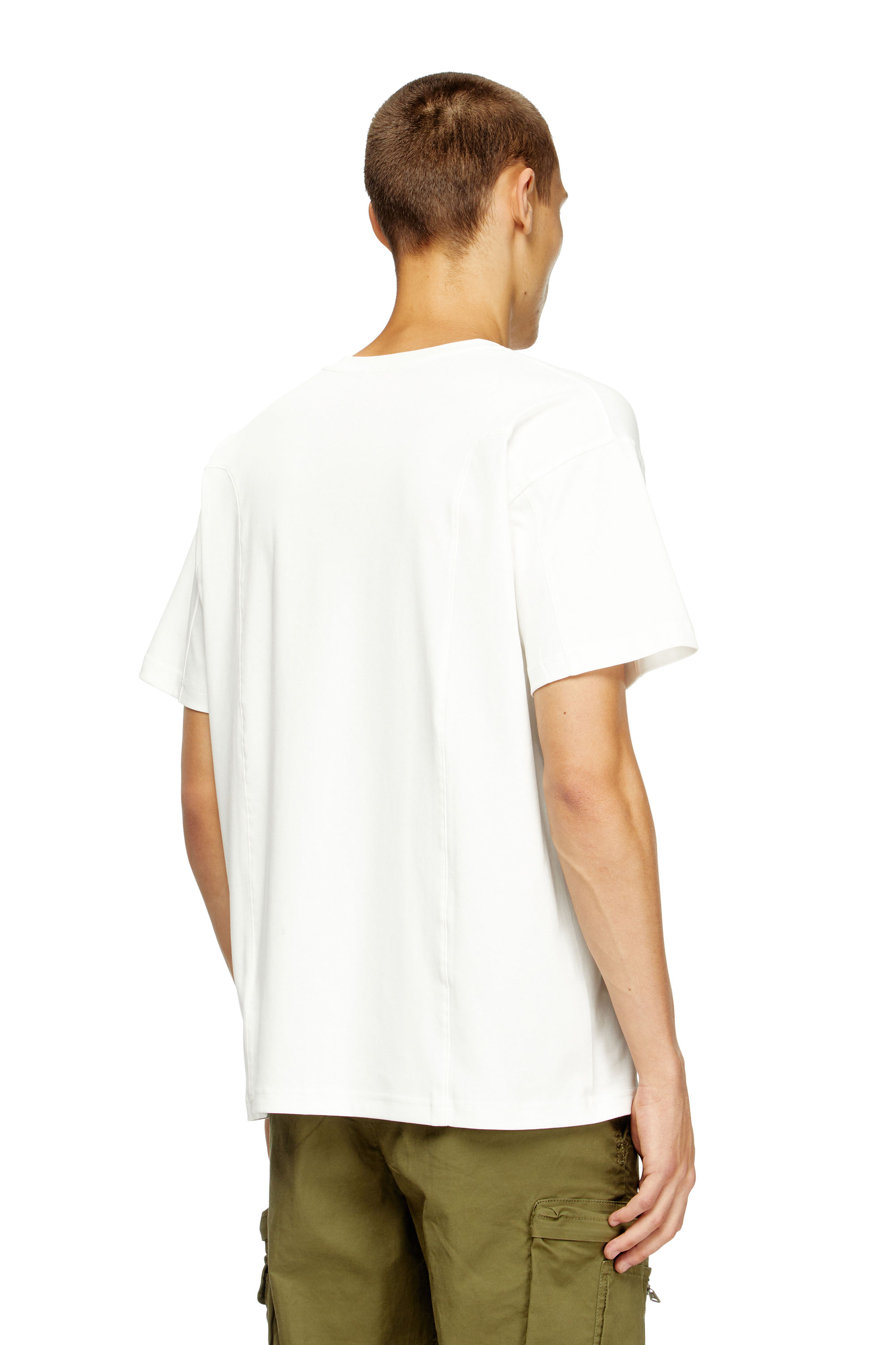 Diesel - T-NORM-INT, Camiseta de manga corta con paneles Hombre in Blanco - 4
