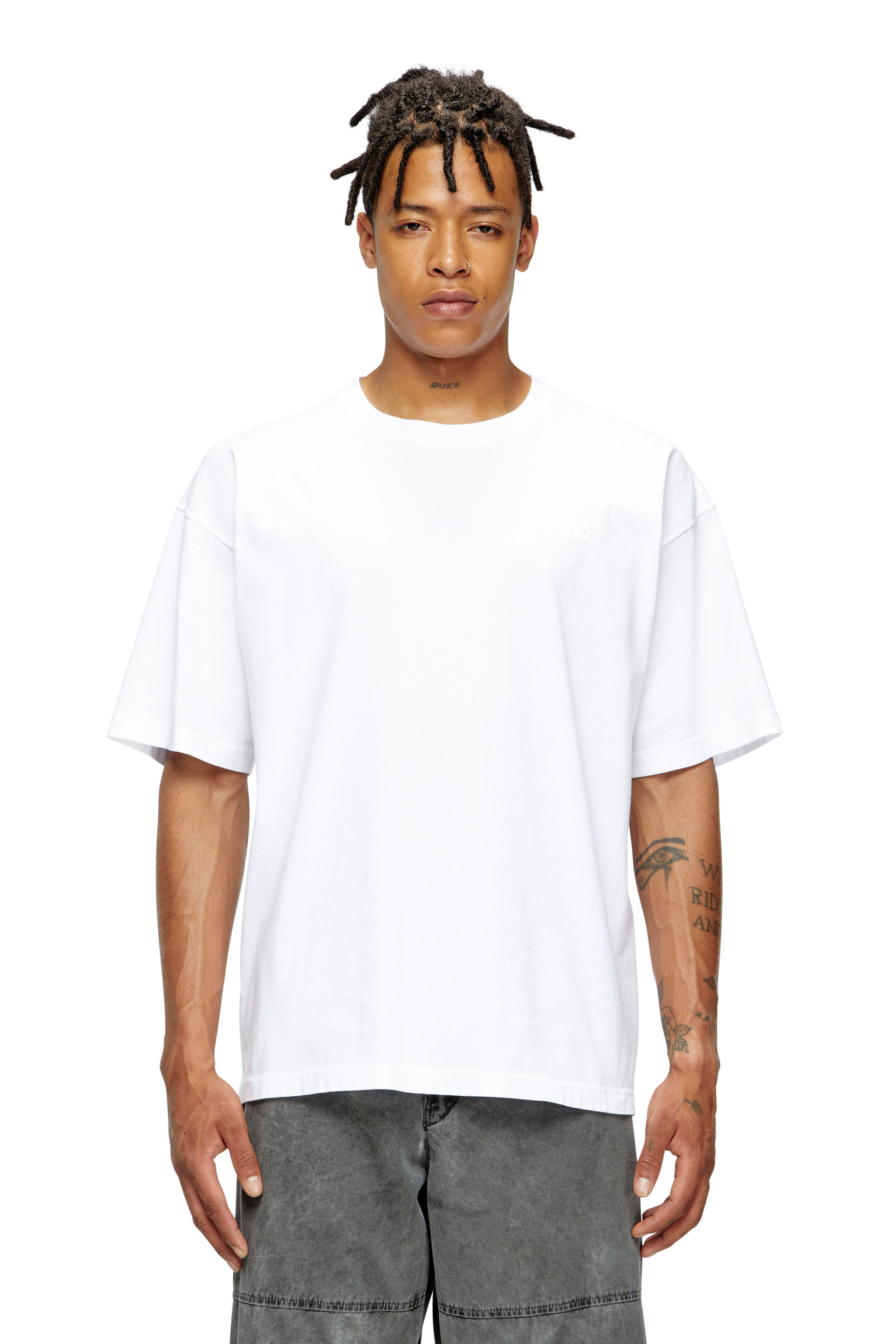 Diesel - T-BOXT-T24, Camiseta con logotipo Oval D Hombre in Blanco - 1