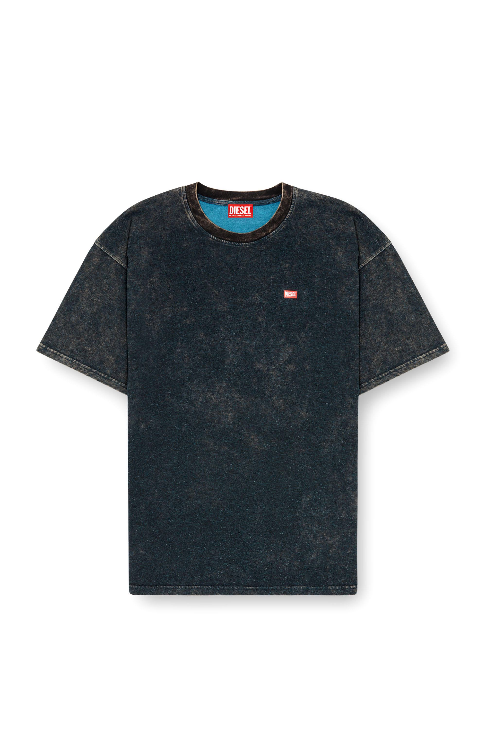 Diesel - T-BOXT-T4, Camiseta de jersey vanisèe con logo Hombre in Negro - 3