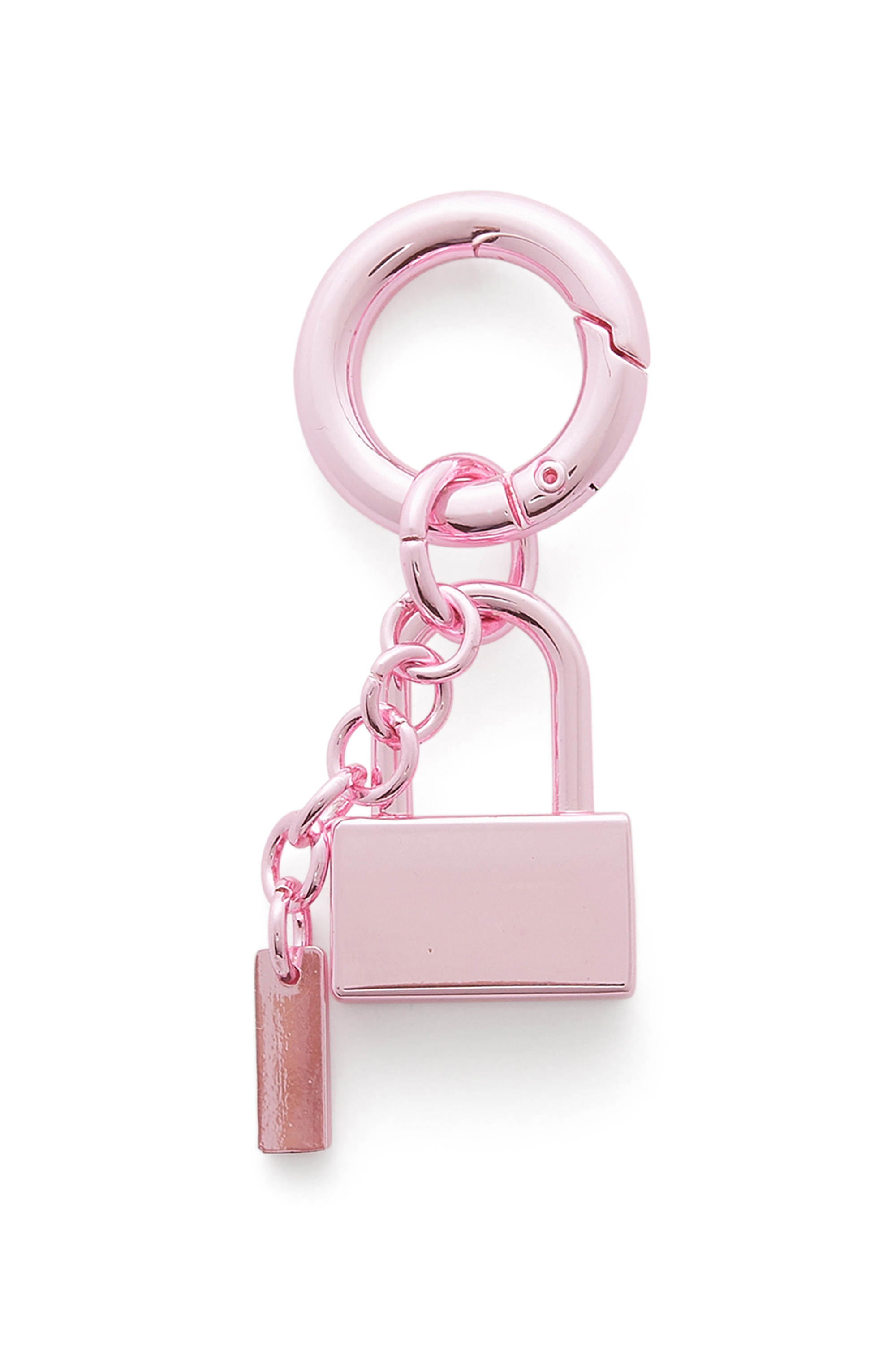 Diesel - CHARM-LOCK, Llavero met&aacute;lico con dise&ntilde;o de candado Unisex in Rosa - 2
