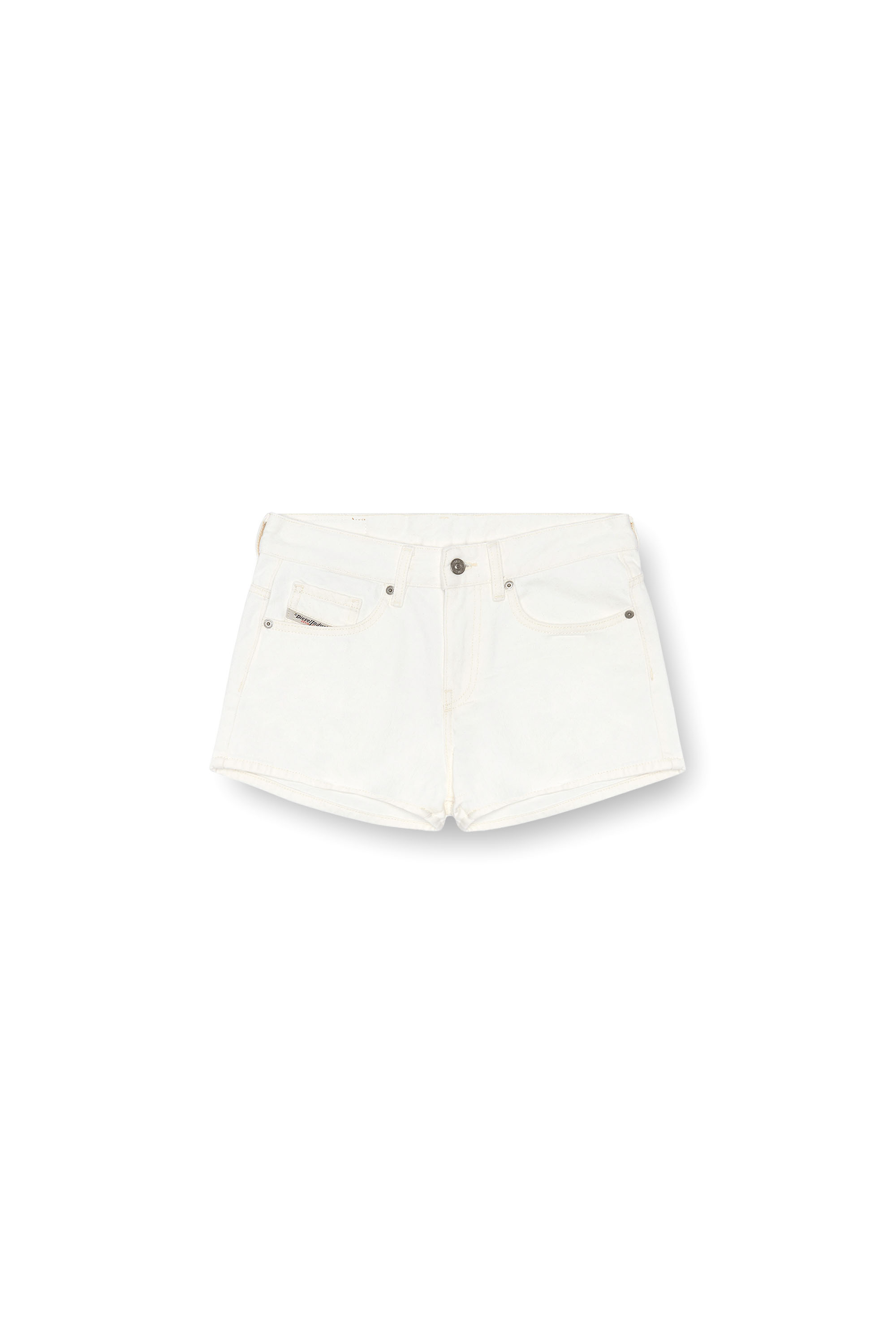 Diesel - DE-YUBA, Mujer Pantalones cortos en denim in Blanco - Image 3