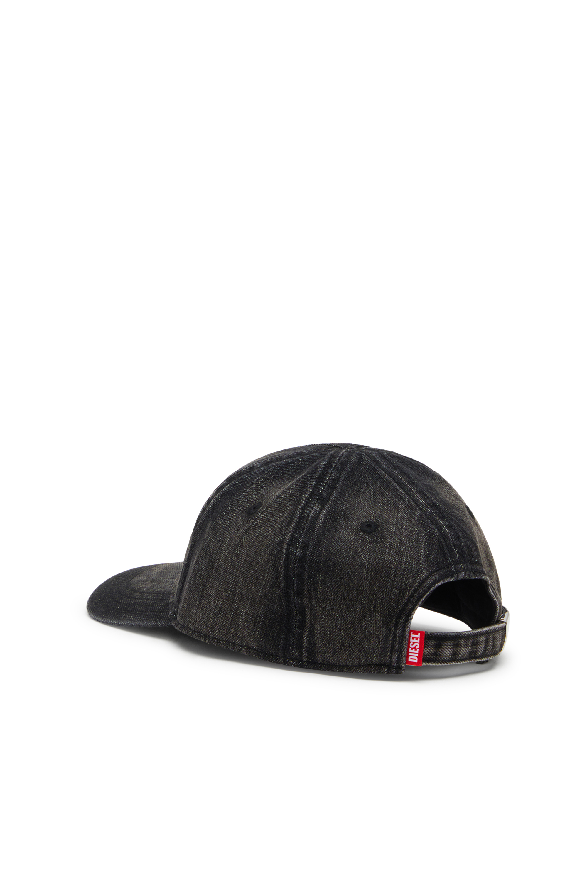 Diesel - C-ENIC, Gorra vaquera con detalles deshilachados y logotipo bordado. Hombre in Negro - 2