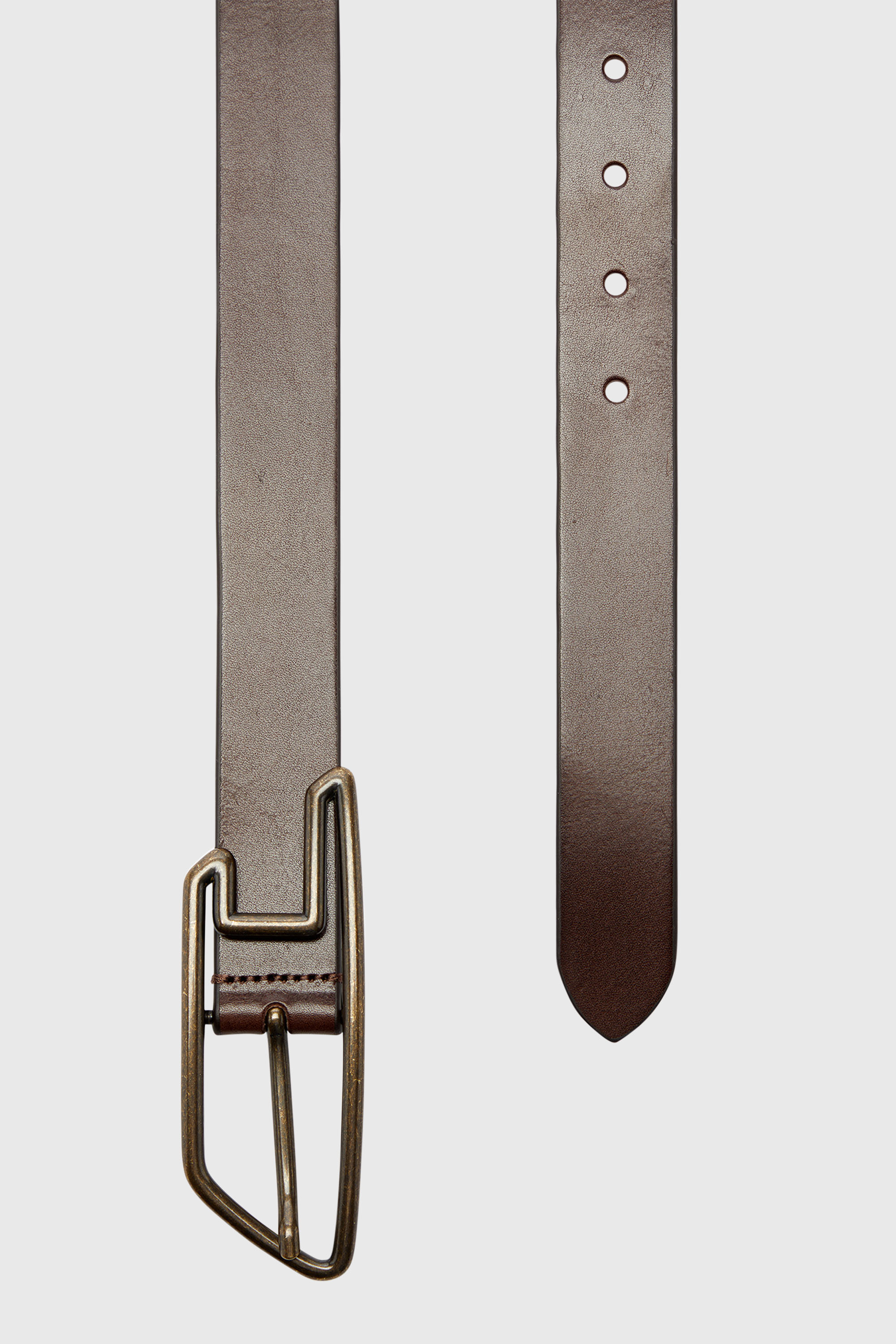 Diesel - B-D LINE 30, Cintur&oacute;n 3 cm de cuero con hebilla con el logotipo D Unisex in Marr&oacute;n - 2